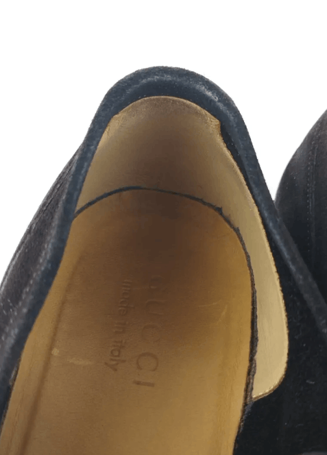 Gucci Gucci Brown Suede Web Slip On Loafers Size US 7 / EU 40 - 7 Thumbnail