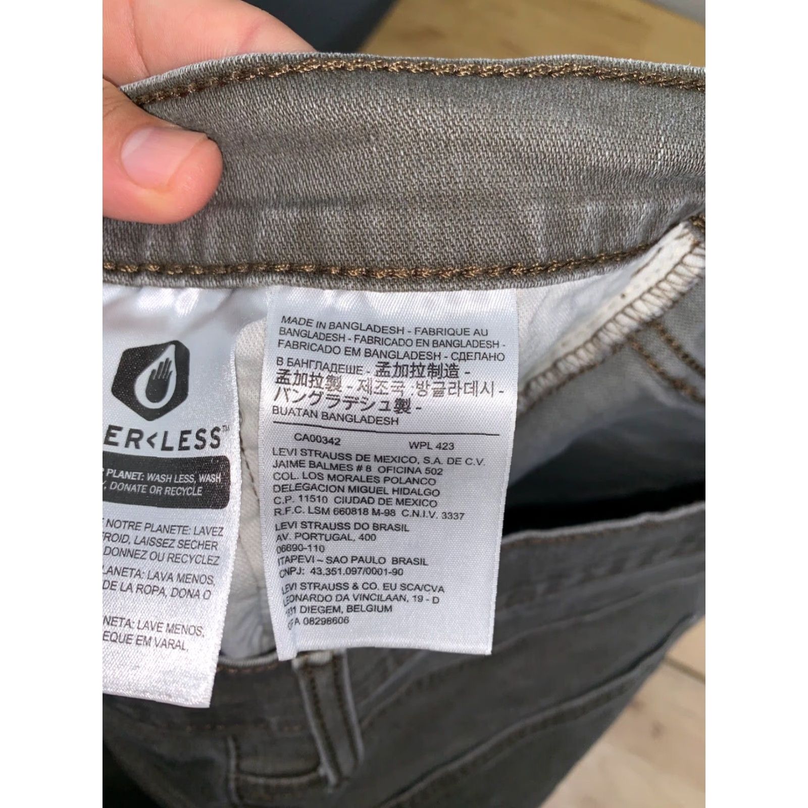Levi's Levi's Levi's 511 Slim Fit Jeans Mens 34x27 Gray Green Denim Regular Straight 34 Inseam 27 Medium Vintage No Facilities 9258 Size US 34 / EU 50 - 4 Thumbnail