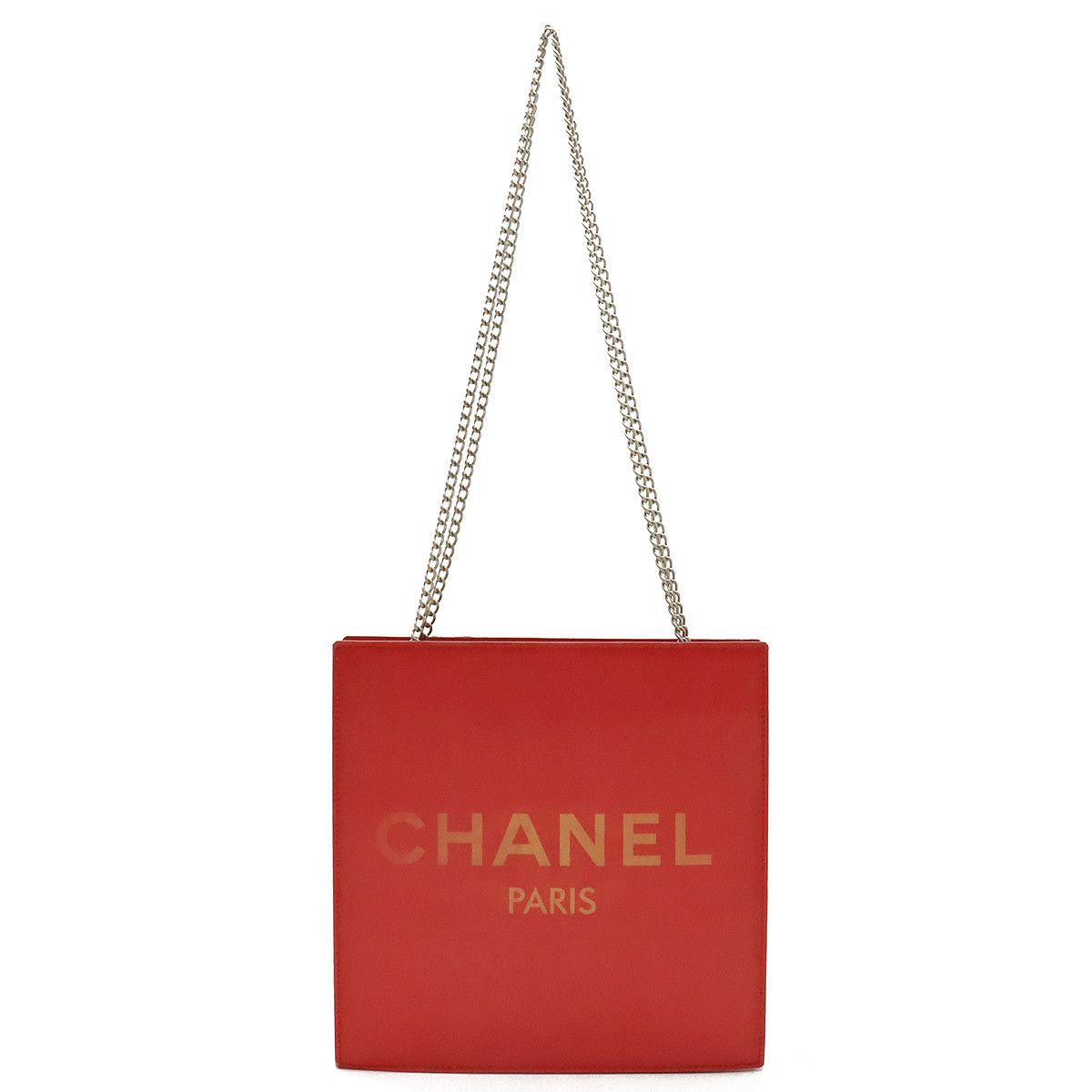 Chanel Chanel Hologram Coco Mark Chain Shoulder Bag Red Plastic Shoulder Bag in Very Good Condition