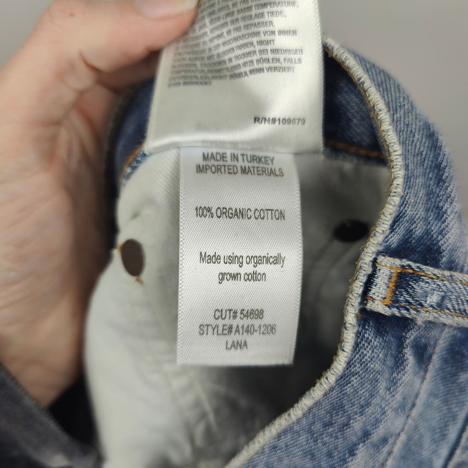 Agolde Agolde Lana Straight Jeans Womens 25 Backdrop Knee Rips Size 25" / US 0 / IT 36 - 8 Thumbnail