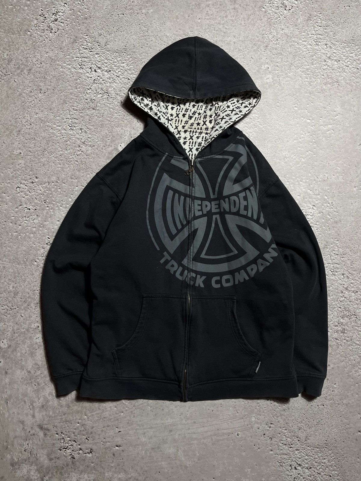 Independent Truck Co. × Japanese Brand Y2K reversible zip-up hoodie Independent logo graphic print Size US XL / EU 56 / 4 - 2 Thumbnail