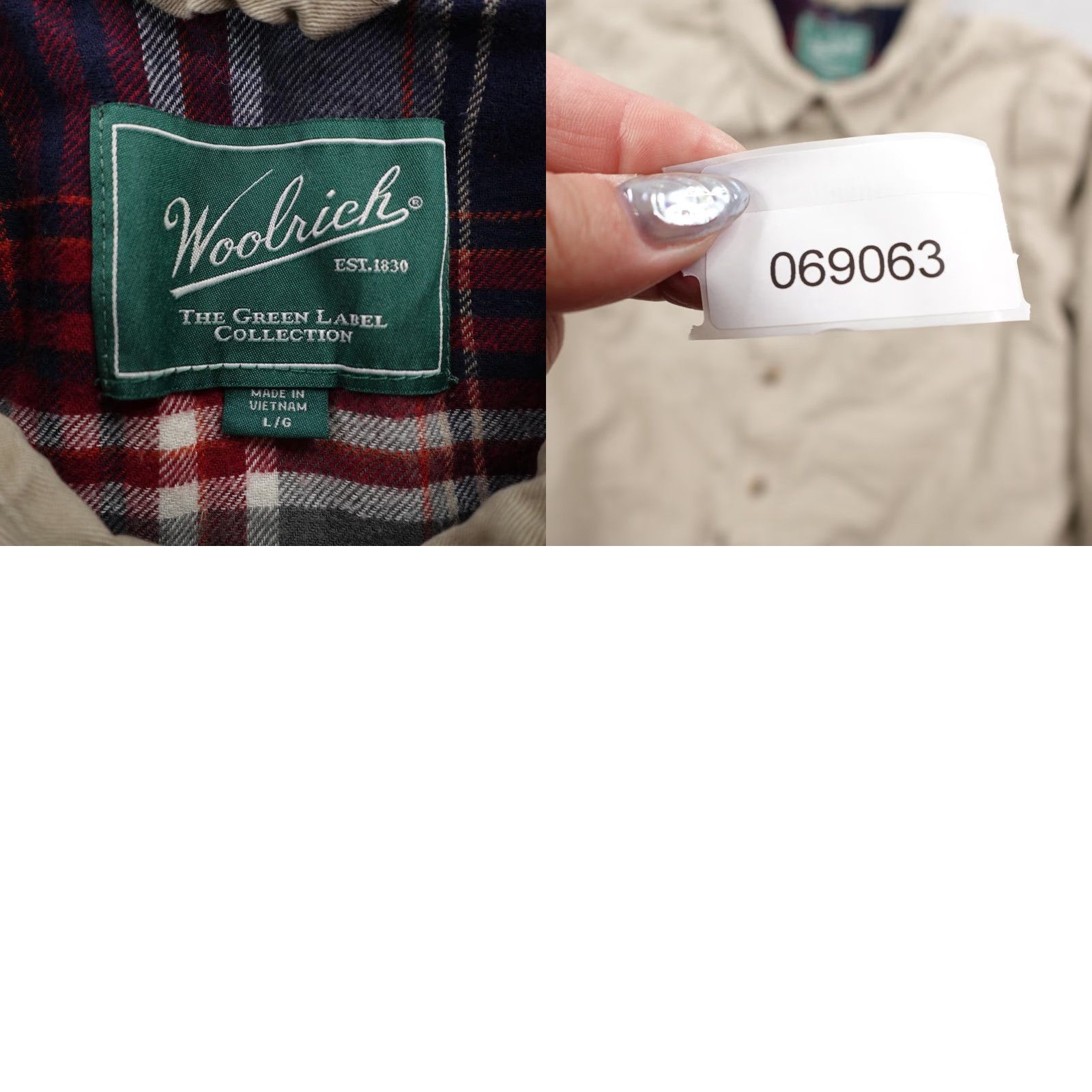 Vintage VINTAGE Woolrich Shirt Mens Large Beige Twill Flannel Lined Overshirt Shacket Utility Size US L / EU 52-54 / 3 - 8 Thumbnail