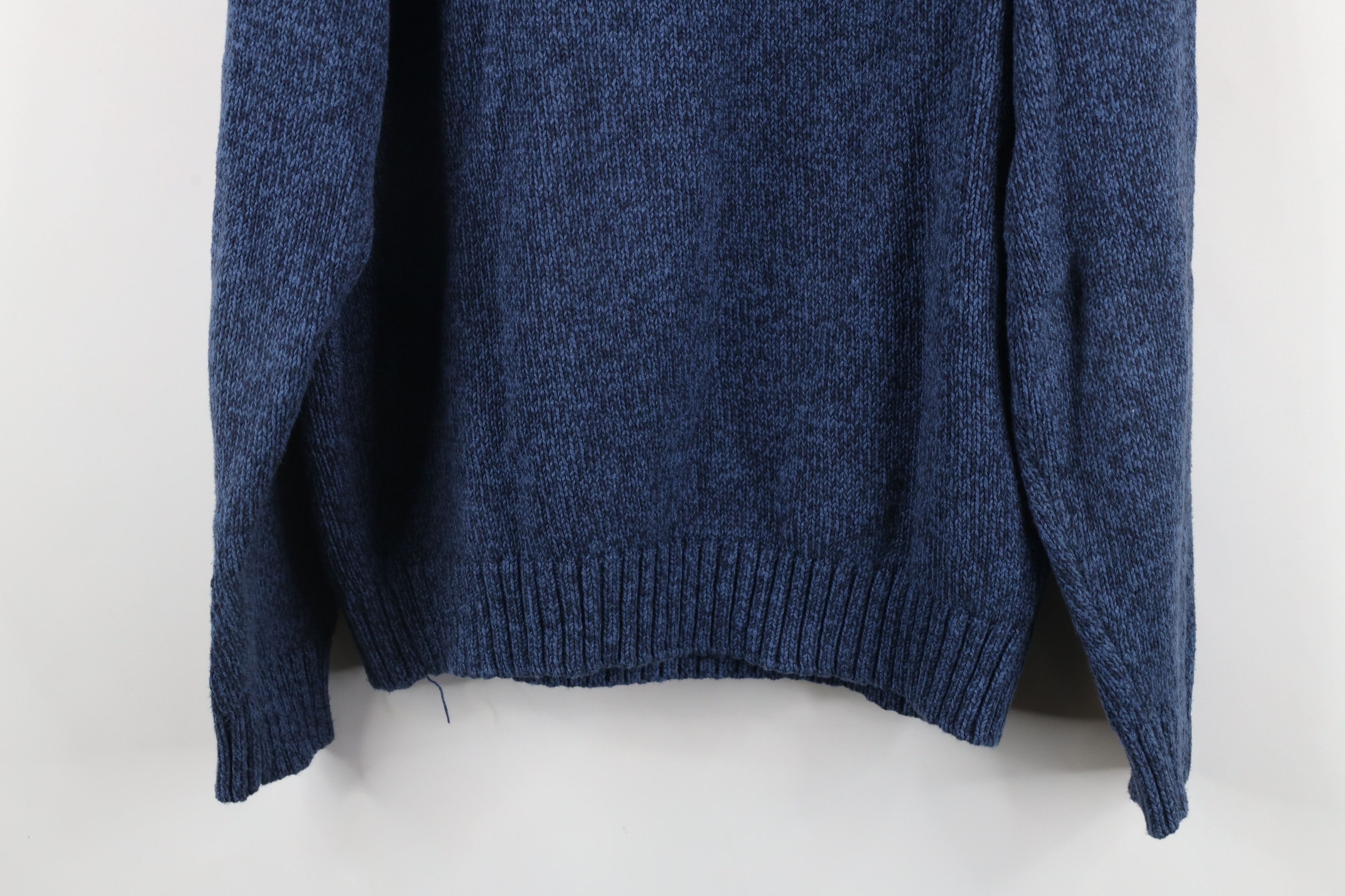 L.L. Bean × Vintage Vintage LL Bean Ribbed Knit Henley Pullover Sweater Blue Size US L / EU 52-54 / 3 - 10 Thumbnail