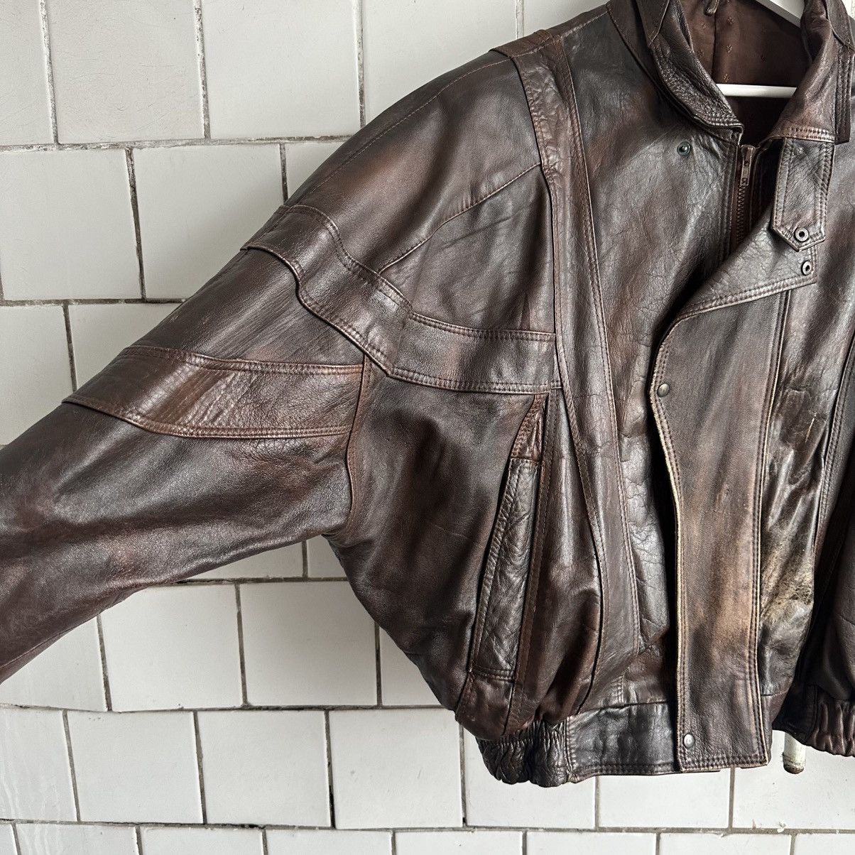 Japanese Brand × Leather Vintage Japanese Style Leather Jacket 90s Crazy Fit Y2K Size US M / EU 48-50 / 2 - 5 Thumbnail