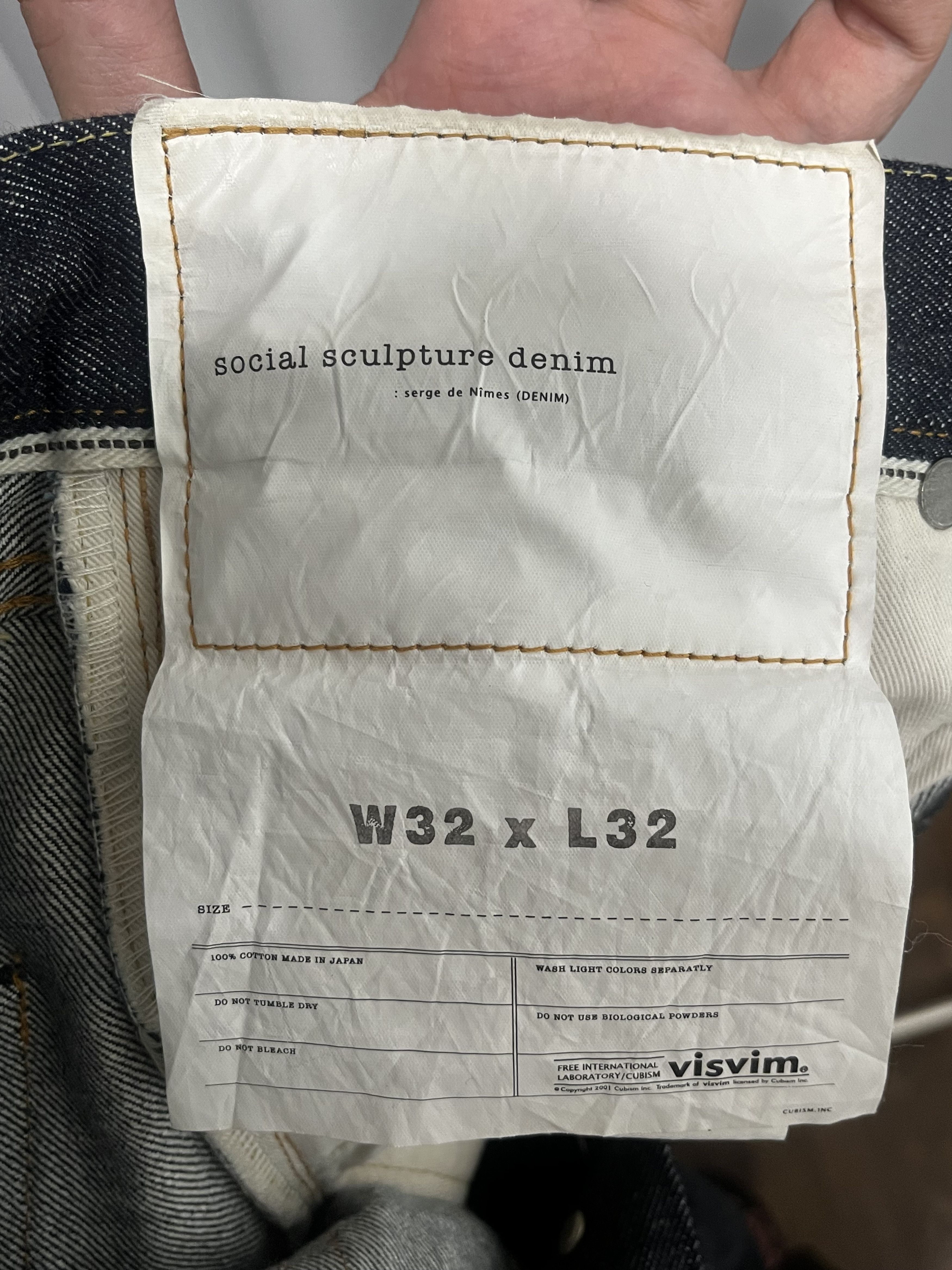 Visvim Social Sculpture 01 unwashed jeans Size US 32 / EU 48 - 6 Thumbnail