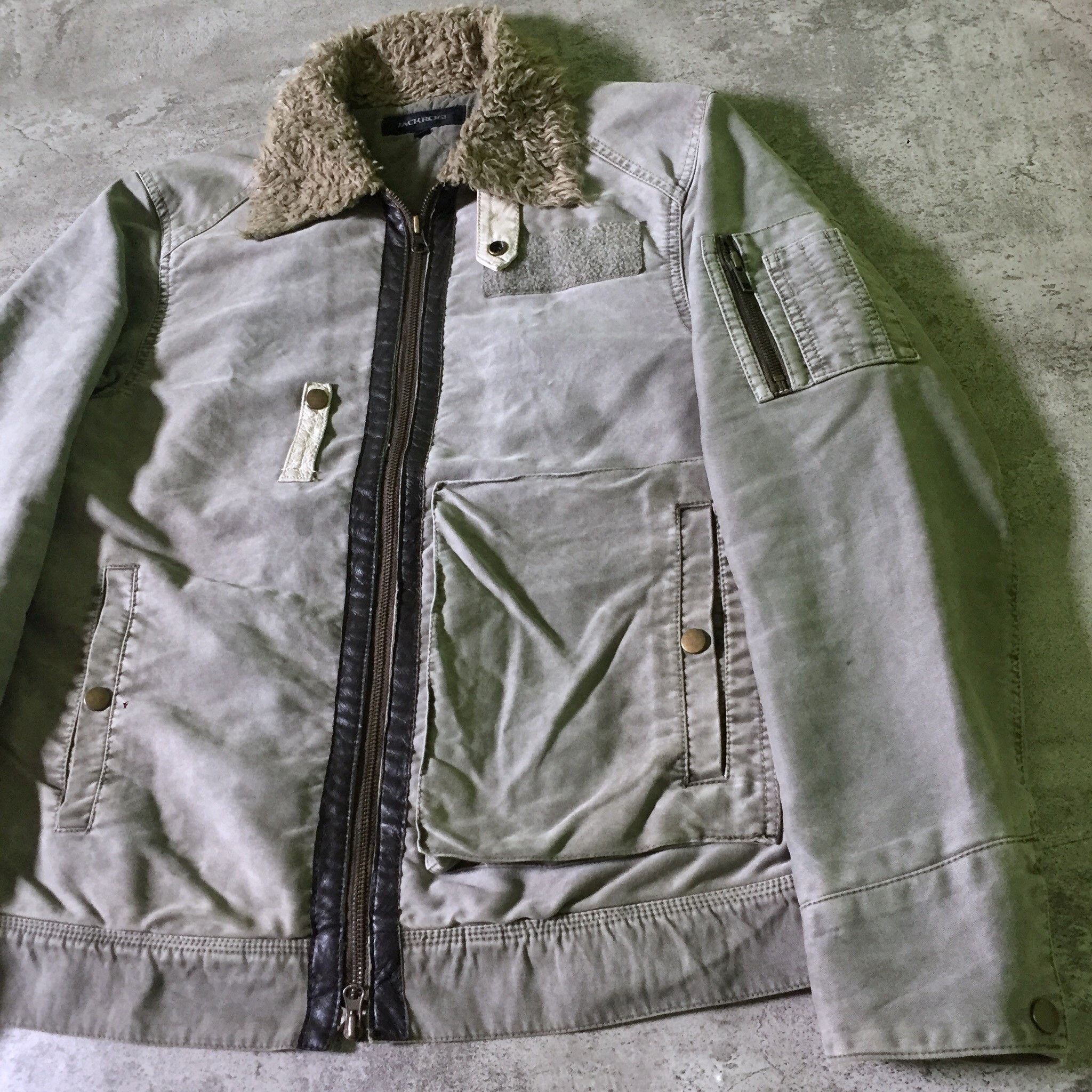 If Six Was Nine Jackrose Fur Stone Wash Avant Garde Jacket Japanese Size US M / EU 48-50 / 2 - 3 Thumbnail