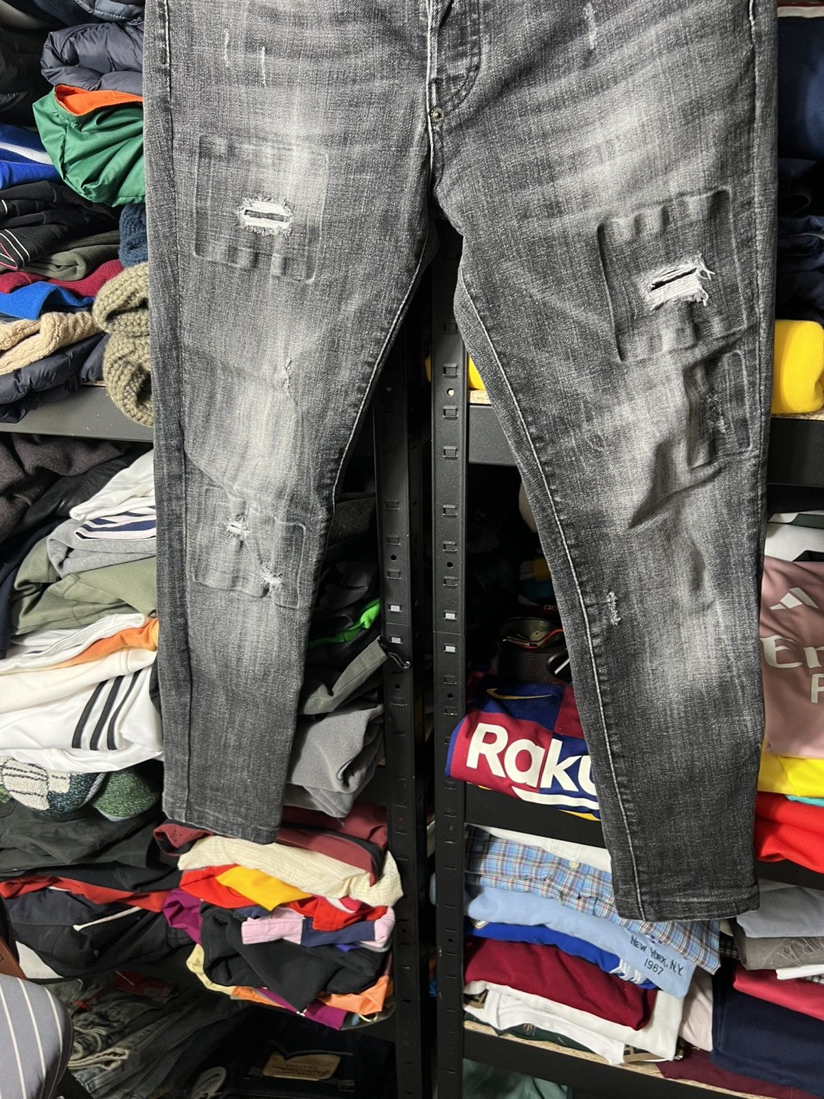 Dsquared2 Dsquared2 Distressed Grey Slim Jeans Y2K Size US 34 / EU 50 - 3 Thumbnail