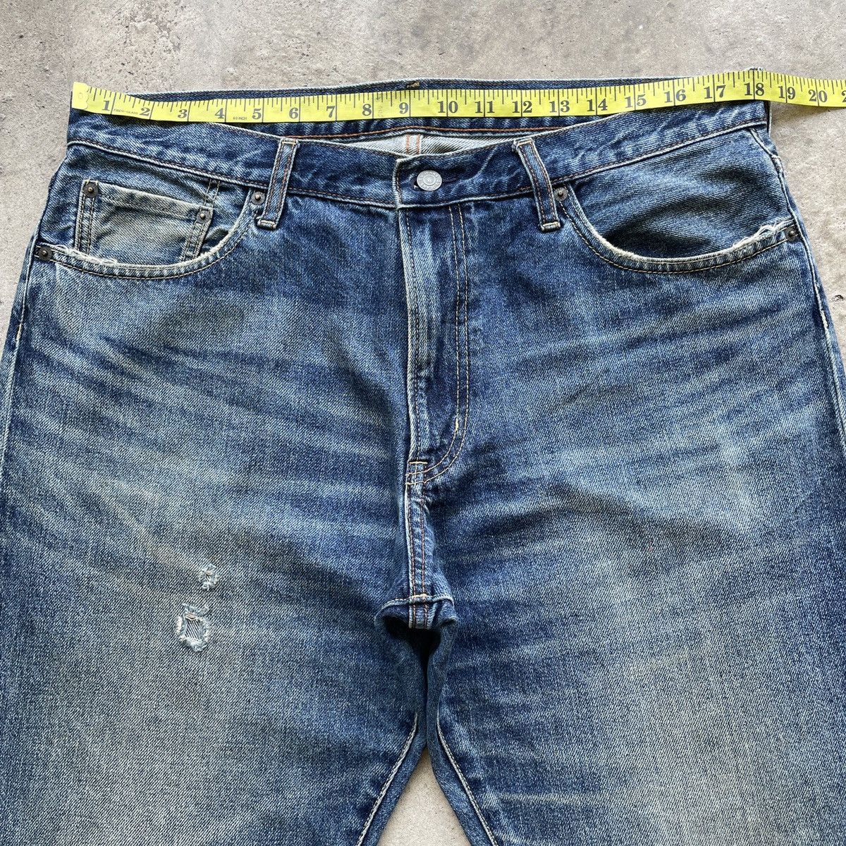 Japanese Brand × Jean × Vintage Japanese Brand Gu Faded Denim Jeans Pants W36x32 Size US 36 / EU 52 - 5 Thumbnail