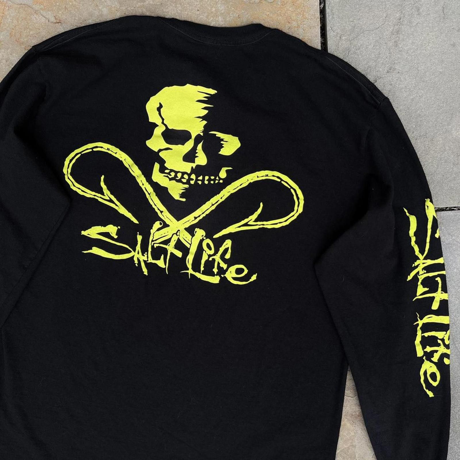 Other Salt Life Black + Yellow Green Raised Logo Long Sleeve Tee Size US L / EU 52-54 / 3 - 6 Thumbnail