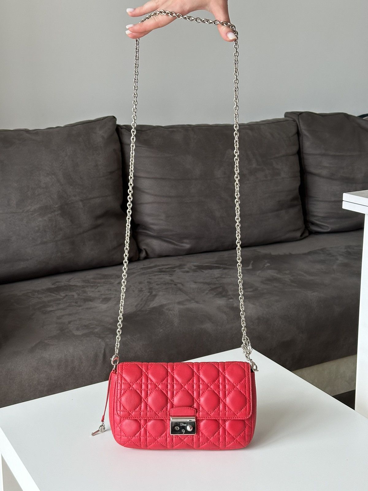 Christian Dior Monsieur DIOR Cannage Miss Dior Promenade Hot Pink Crossbody Bag Size ONE SIZE - 3 Thumbnail