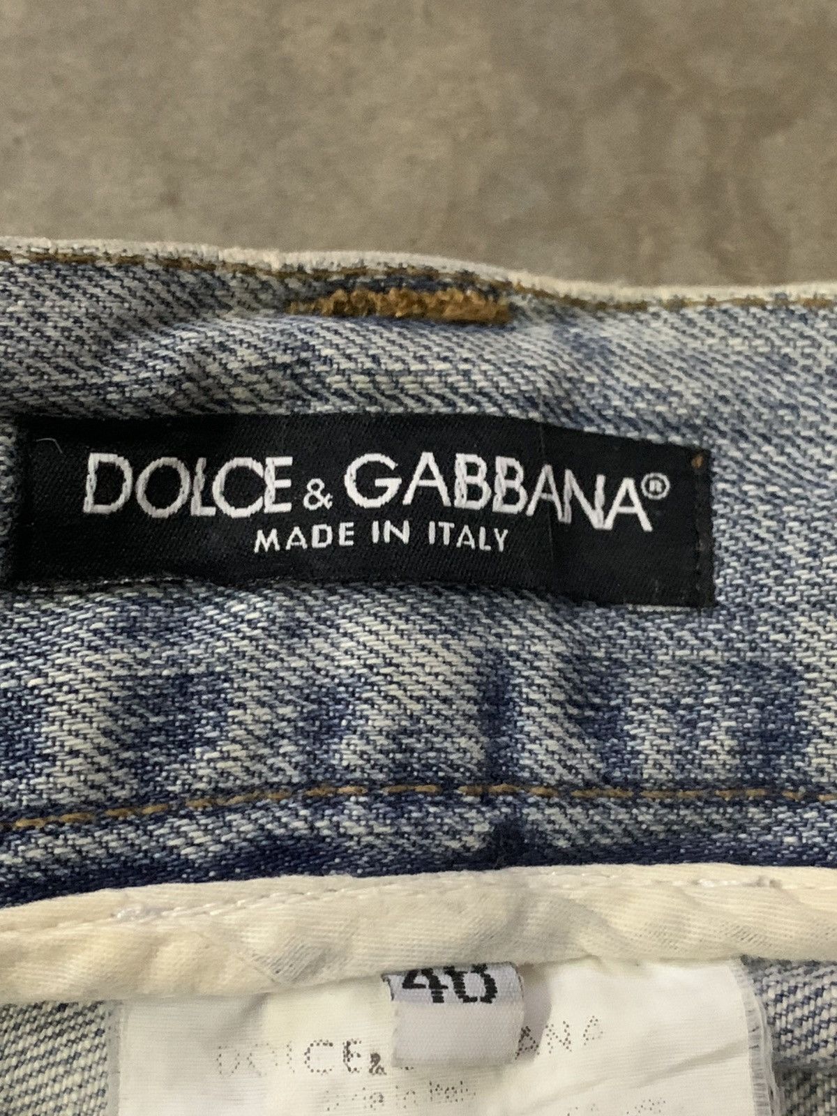 Dolce & Gabbana Dolce And Gabbana Painted Flare Short Denim Jeans Size US 40 / EU 56 - 10 Thumbnail