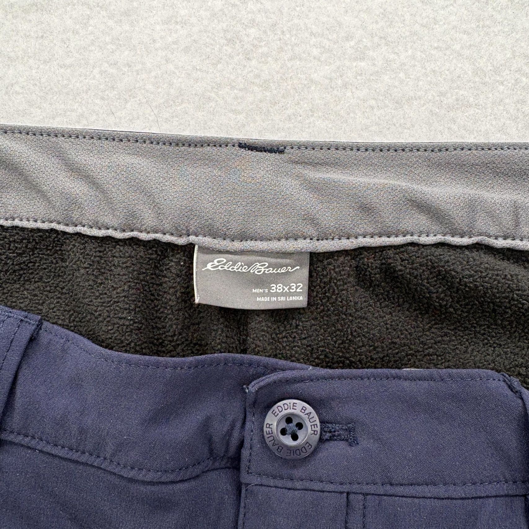 Eddie Bauer Eddie Bauer Fleece Lined Tech Pants Mens 38x32 Blue Softshell Hiking Winter Camp Pants Mens Regular Khakis Nylon Spandex Polyester Size US 38 / EU 54 - 3 Thumbnail