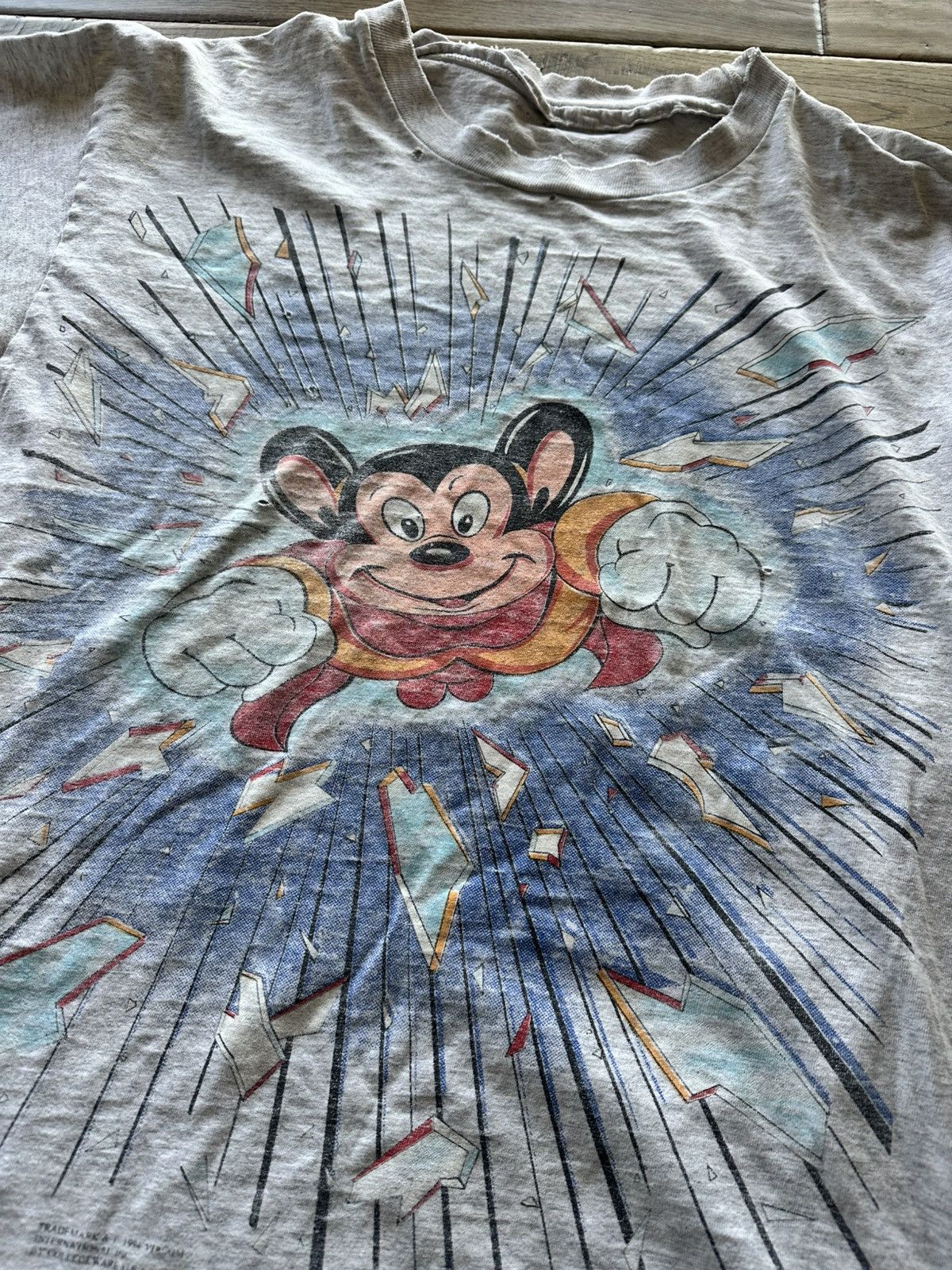 Cartoon Network × Vintage Thrashed Vintage 1994 Mighty Mouse Tee T Shirt Adult L Size US L / EU 52-54 / 3 - 2 Thumbnail