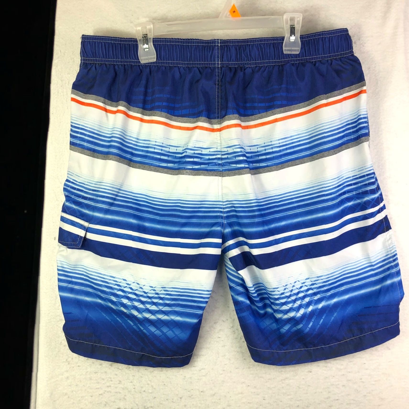 Vintage Sonoma XL Blue Striped Swim Trunk Shorts with Cargo Pocket Mens Bottom Size US 36 / EU 52 - 5 Thumbnail