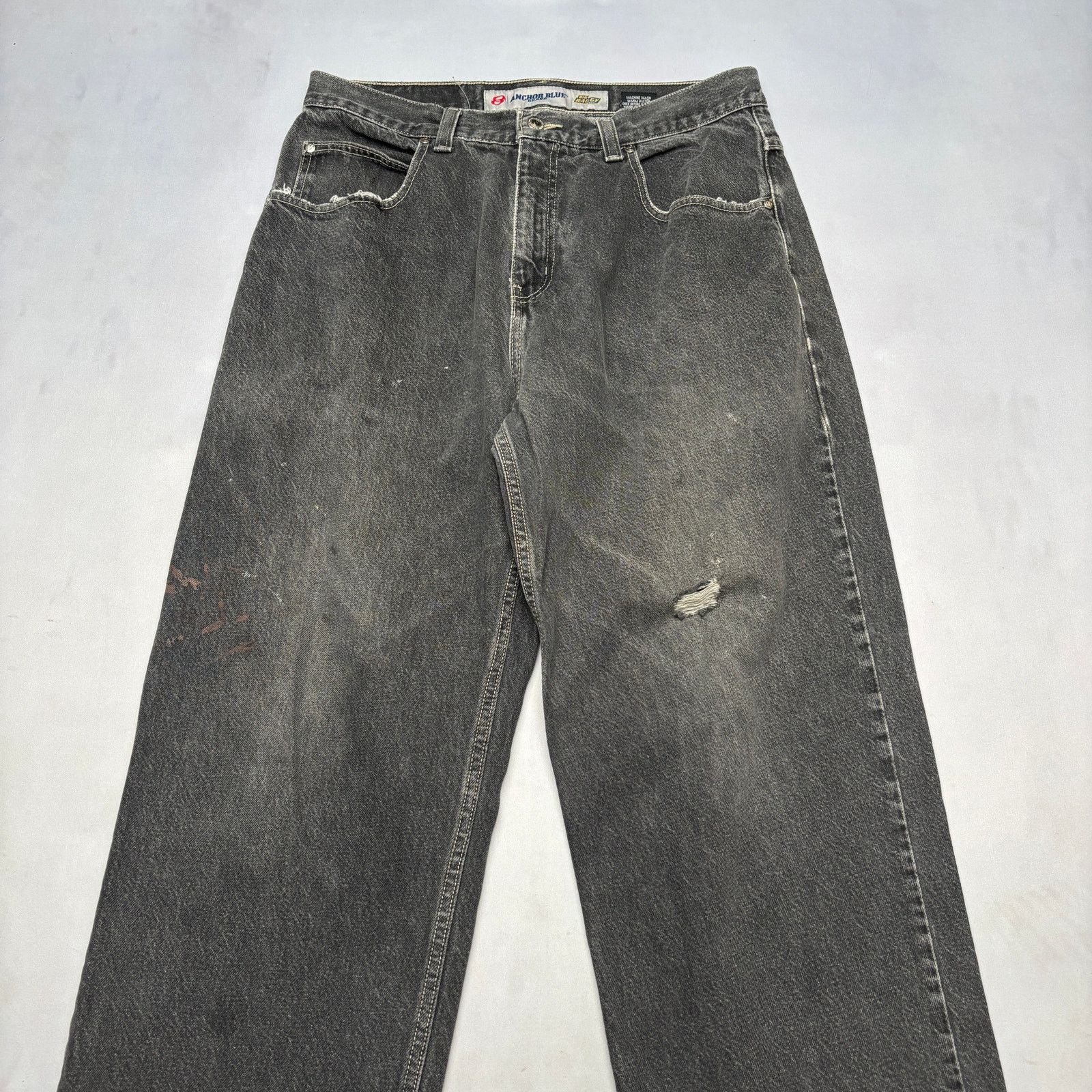 Anchor Blue × Vintage Vintage Y2K Anchor Blue Big Baggy Jeans Men's 34x30 Skater Size US 34 / EU 50 - 2 Thumbnail