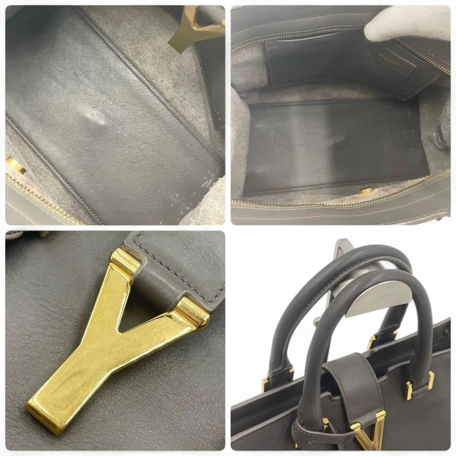 Saint Laurent Paris Saint Laurent - Black Leather Handbag Gold Hardware Size ONE SIZE - 6 Thumbnail