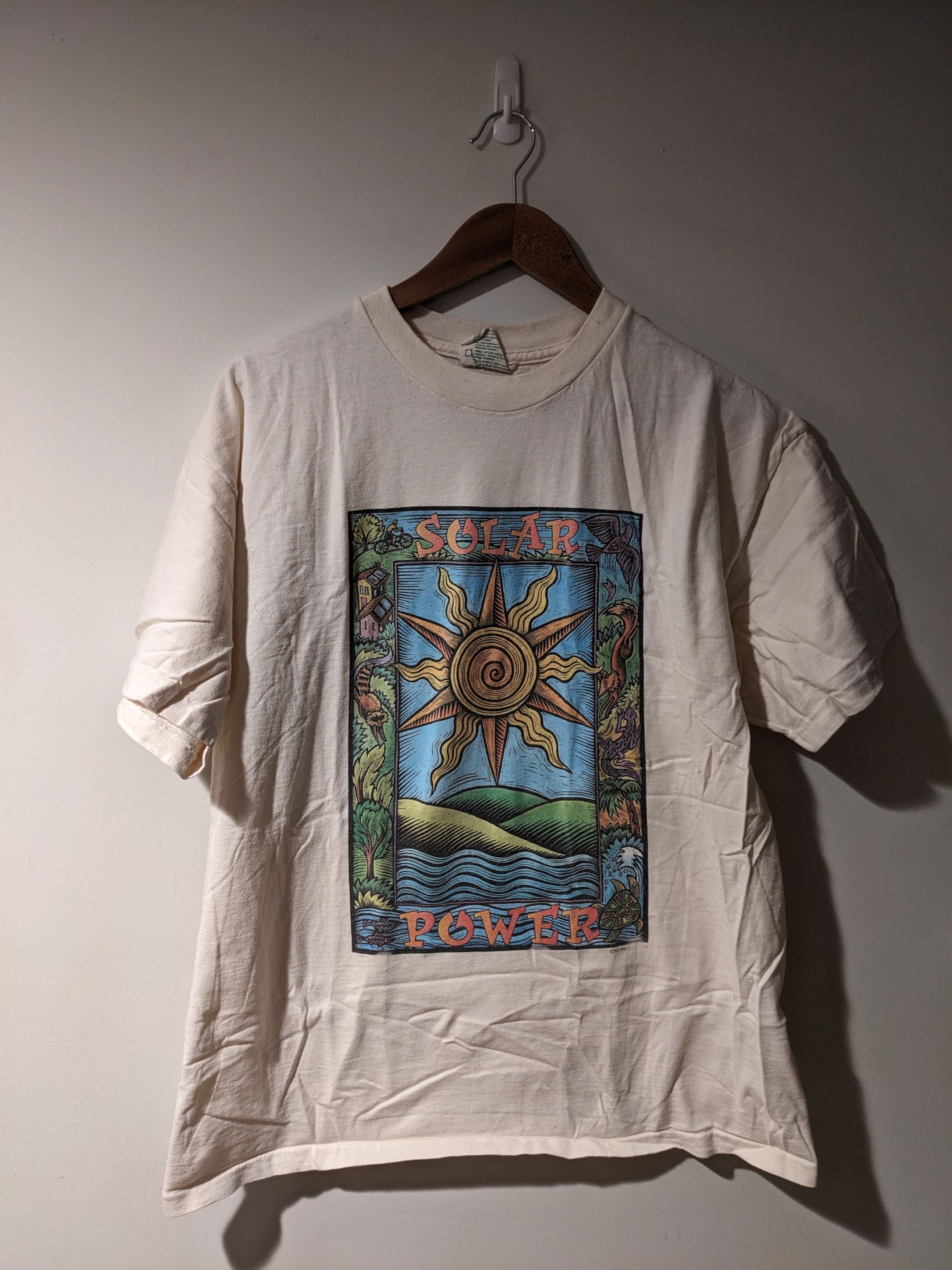 Vintage Vintage 1994 Solar Power Sun Habitat Art X-Large T-Shirt Size US XL / EU 56 / 4 - 1 Thumbnail