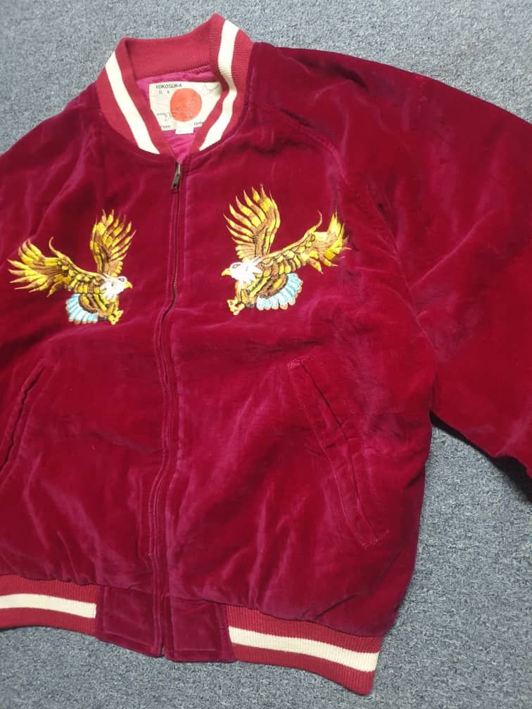 Japanese Brand 💥Vintage Eagle yokosuka acantara sukajan souvenir jacket Size US M / EU 48-50 / 2 - 9 Thumbnail