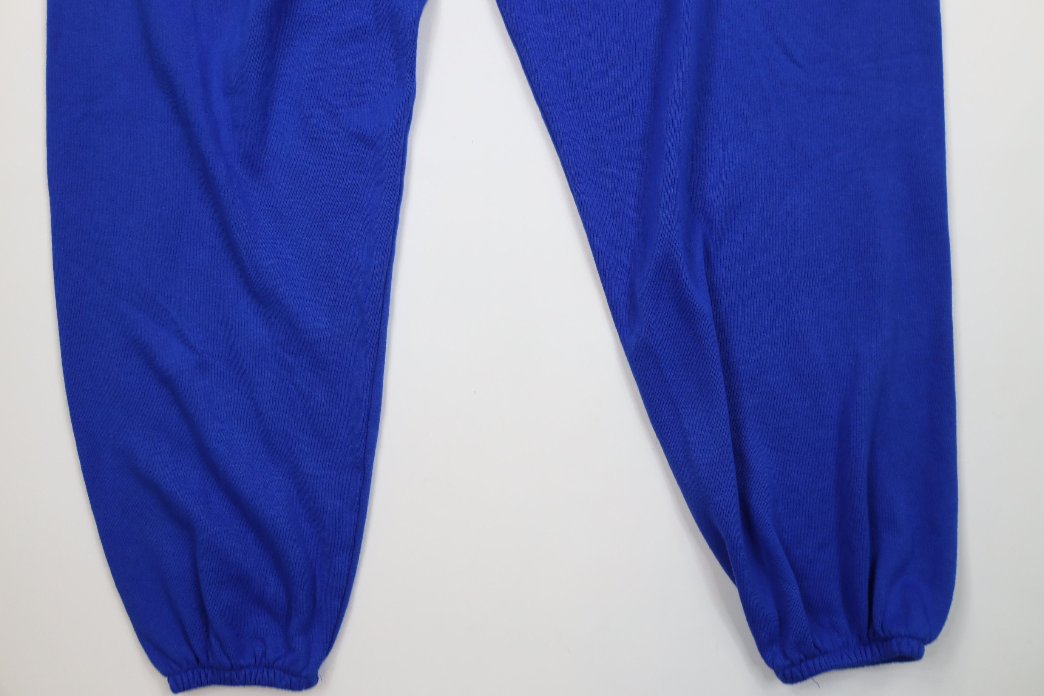 Vintage Vintage 70s Streetwear Cuffed Sweatpants Joggers Blue USA Size 32" / US 10 / IT 46 - 10 Thumbnail
