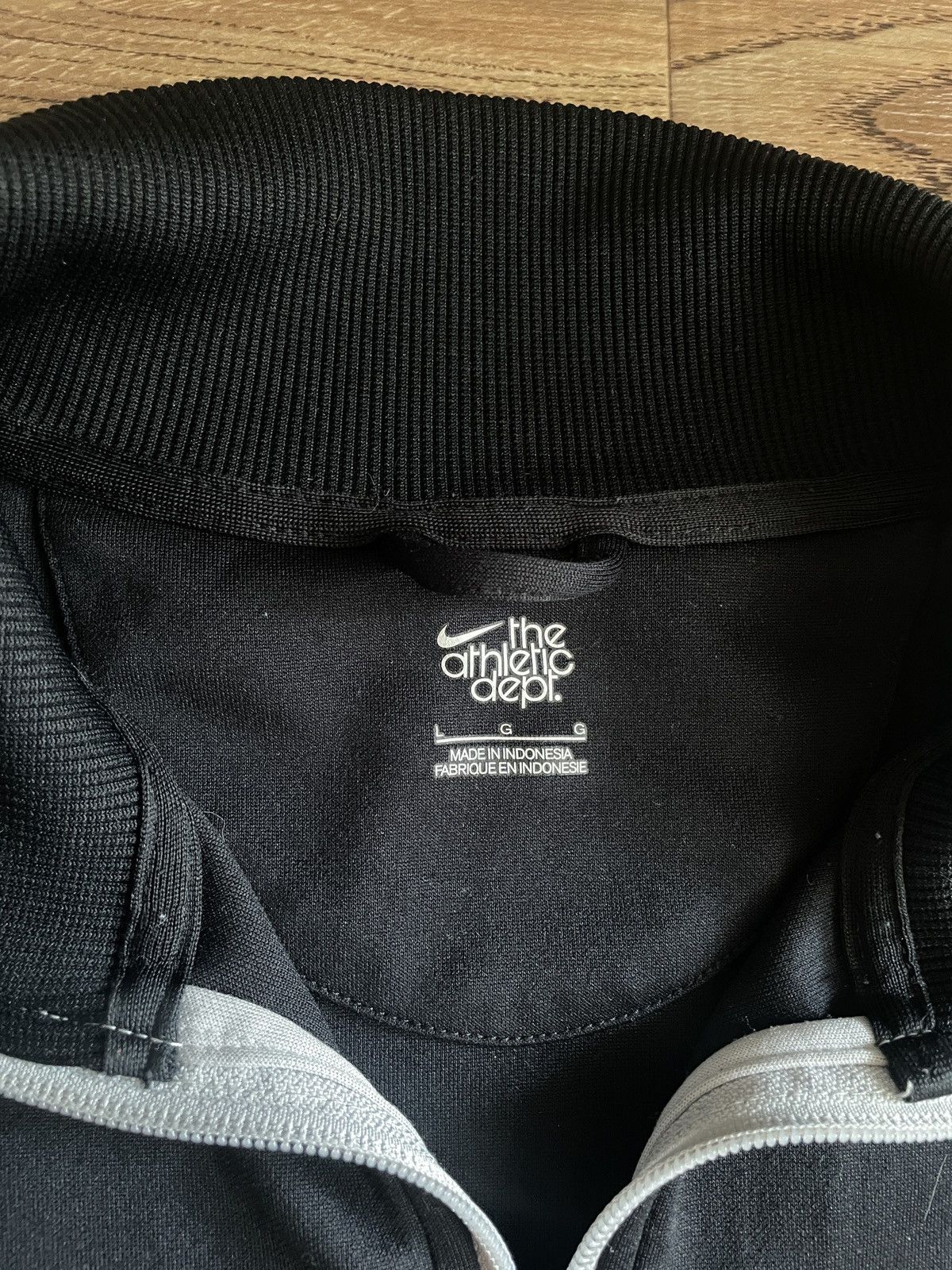 Nike × Vintage Nike Vintage Zip Up Jacket Swoosh Black Track Olympic Size US L / EU 52-54 / 3 - 4 Thumbnail