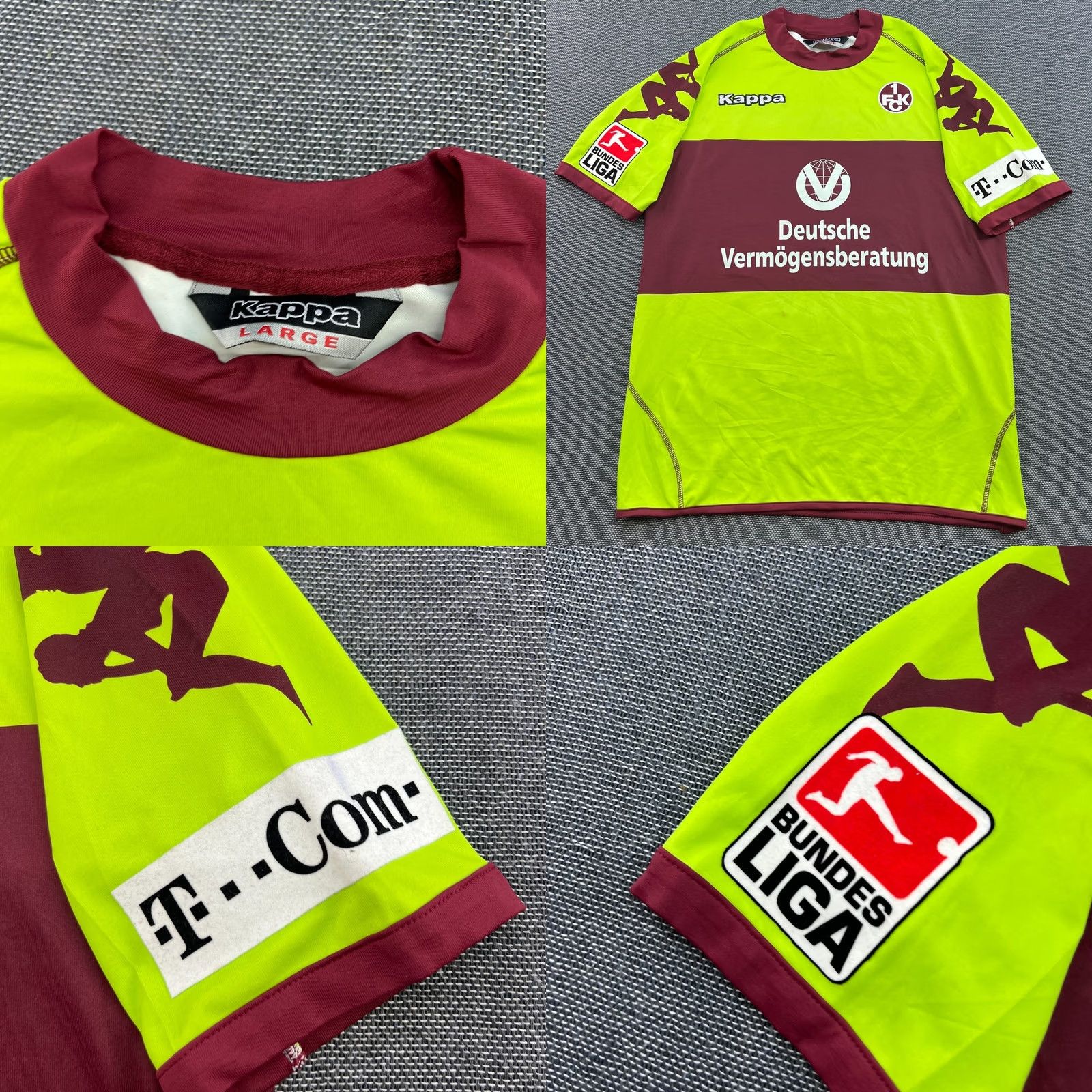 Kappa Kappa Kaiserslautern 2006 2007 Away Josh Simpson Match Worn Football Jersey XL Multicolor Short Sleeve Pullover Round Neck Men Sports Football Jersey Size US L / EU 52-54 / 3 - 9 Thumbnail