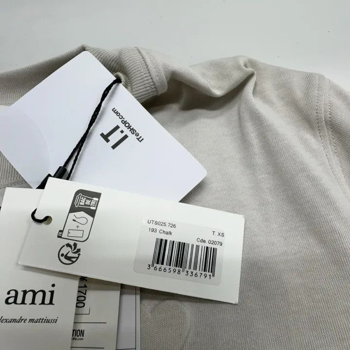 AMI AMIPARIS SS24 Heart Pattern Cotton Short Sleeve Tee -2507 Size US XS / EU 42 / 0 - 3 Thumbnail