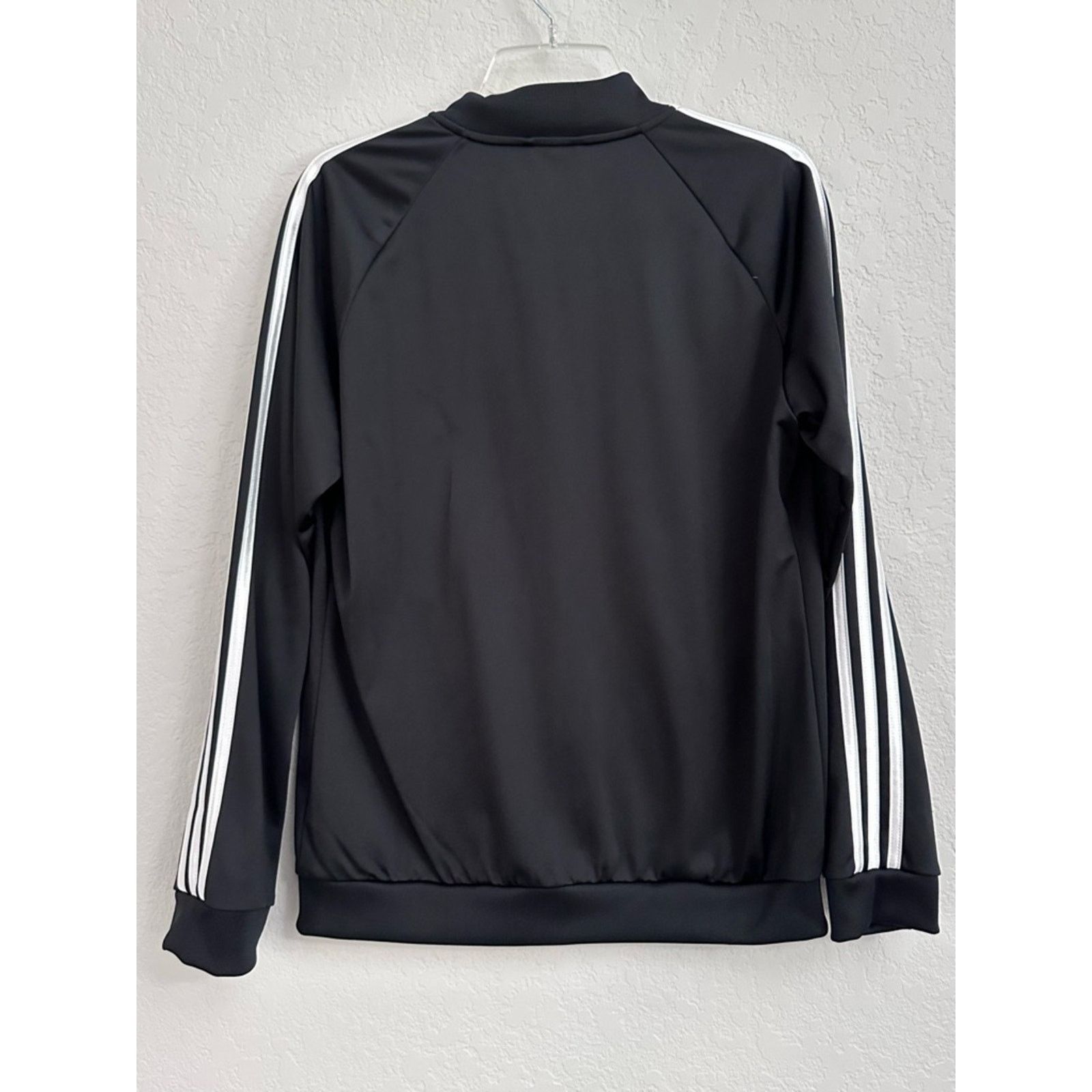 Adidas Adidas Track Jacket Black 3-Stripes Full Zip Womens Large Size L / US 10 / IT 46 - 8 Thumbnail