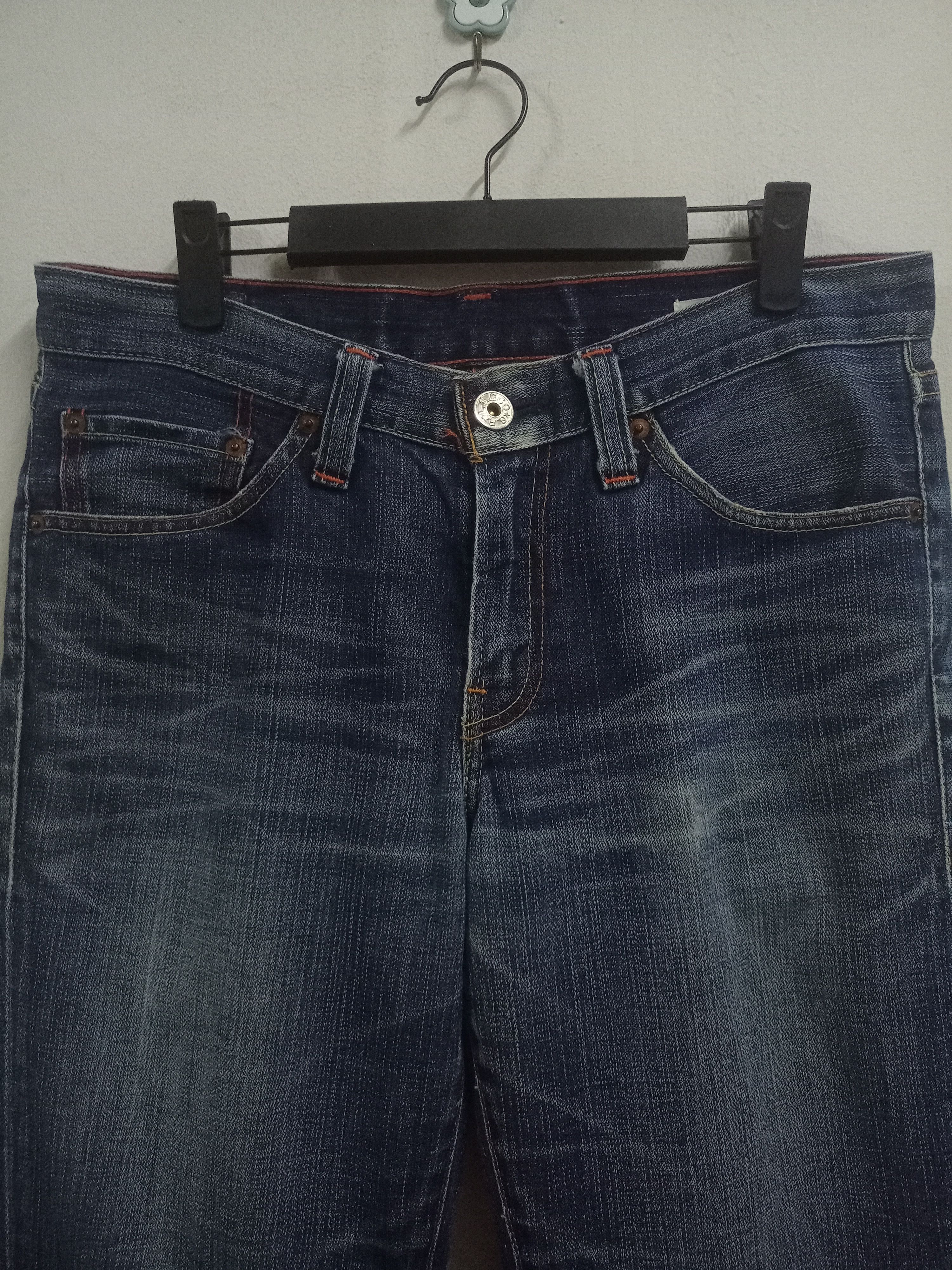 Levi's × Levi's Vintage Clothing Vintage 90s Levis 517 Japan Blue Wash Distressed Flare Jeans Size US 33 - 4 Thumbnail