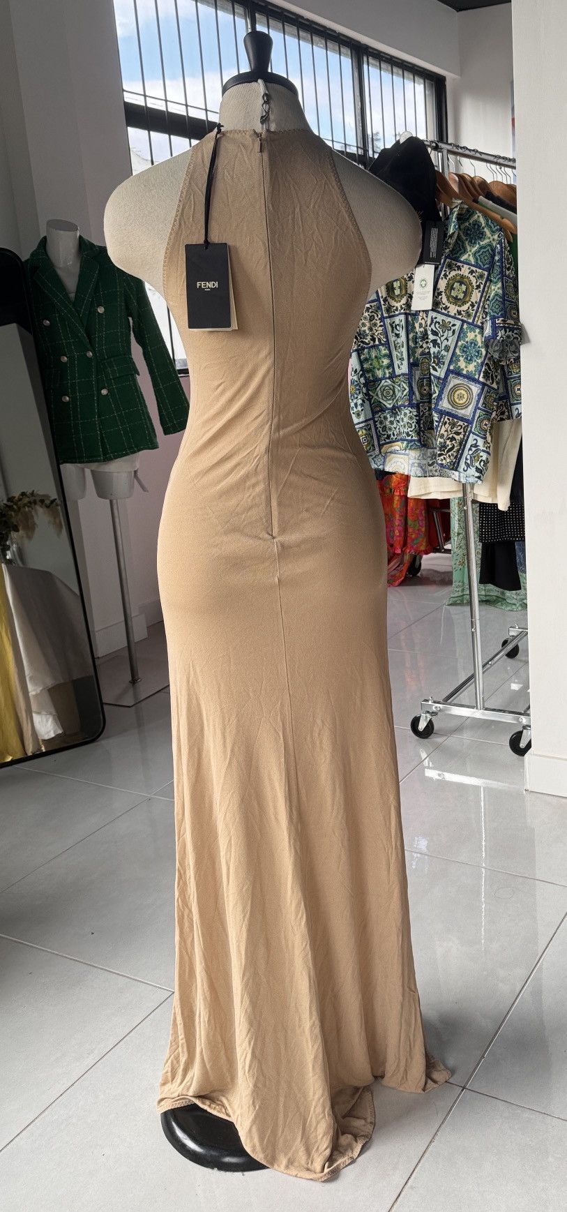 Fendi Fendi Yellow Jersey Dress Size XS / US 0-2 / IT 36-38 - 12 Thumbnail