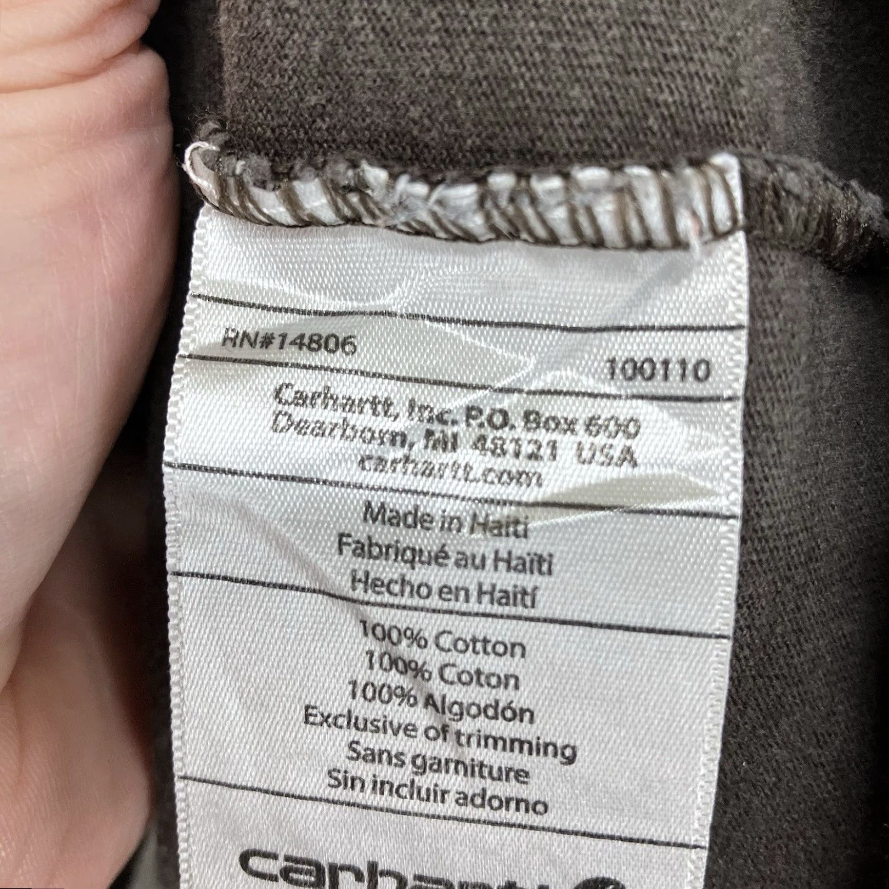 Carhartt Carhartt K87 Crewneck T-Shirt 2XLT Tall Heavyweight Pocket Brown Mens Classic Grunge Size US XXL / EU 58 / 5 - 6 Thumbnail