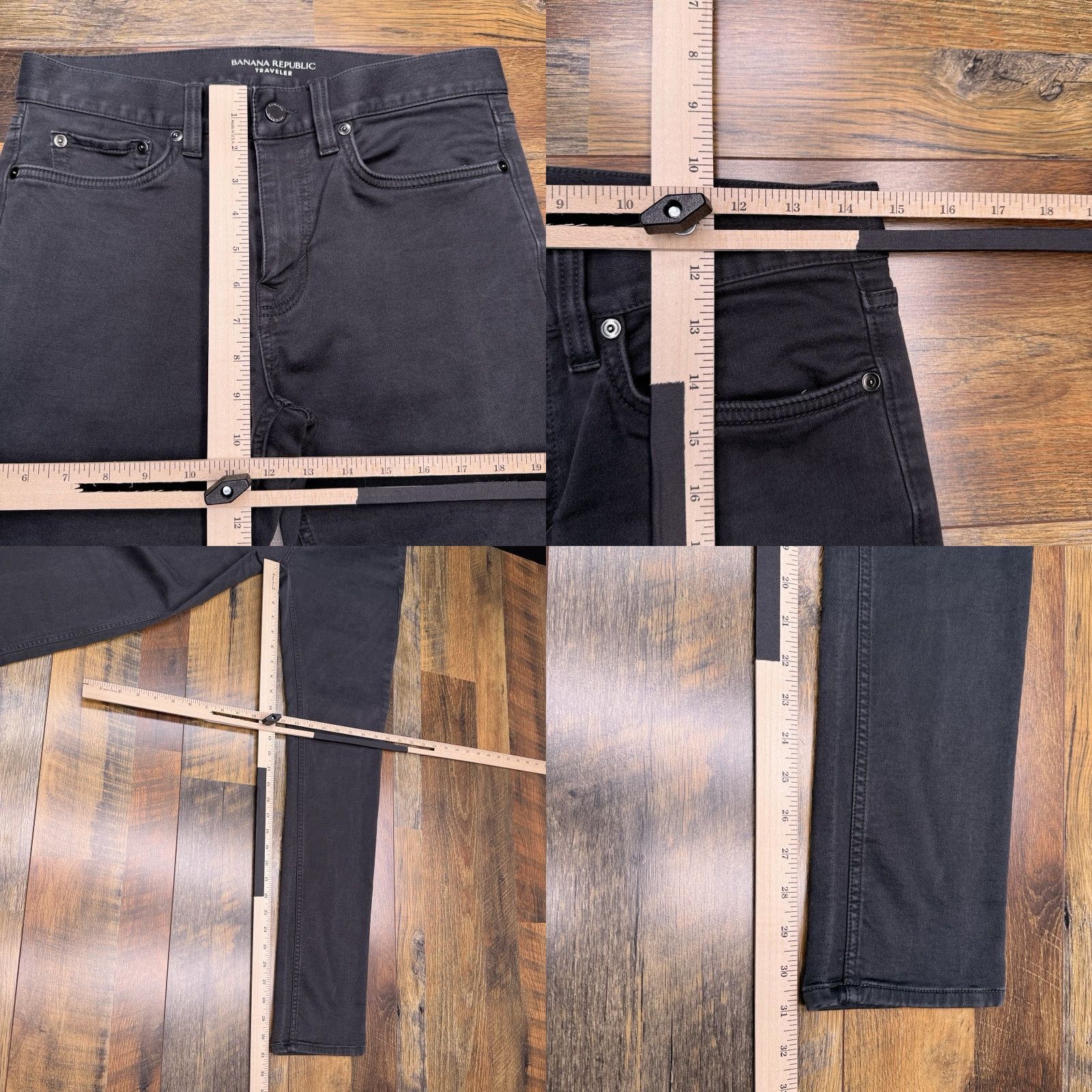 Banana Republic Banana Republic Slim Jeans Mens 29x32 Gray Mid Rise Stretch City Straight 5-Pocket Denim Cotton Spandex Vintage No Size US 29 - 8 Thumbnail