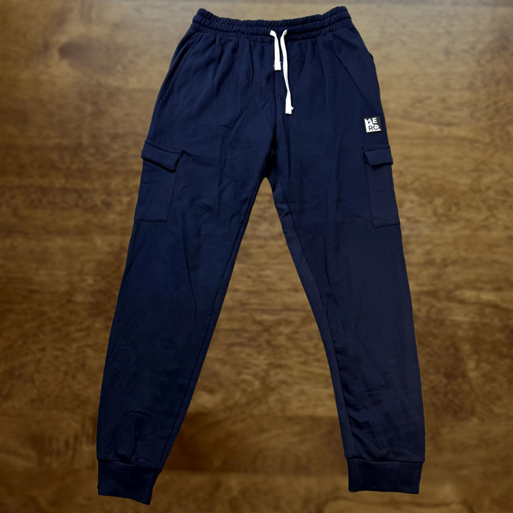 Aeropostale Aeropostale Sweat Pants Mens Large Blue Fleece Cargo Sleep Lounge Drawstring Size US 33 - 1 Thumbnail