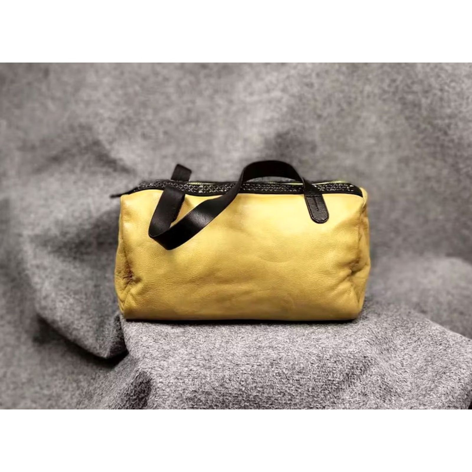 Vintage VINTAGE Rehard Italy Design Premium leather Duffle light green Travel Bag Size ONE SIZE - 5 Thumbnail