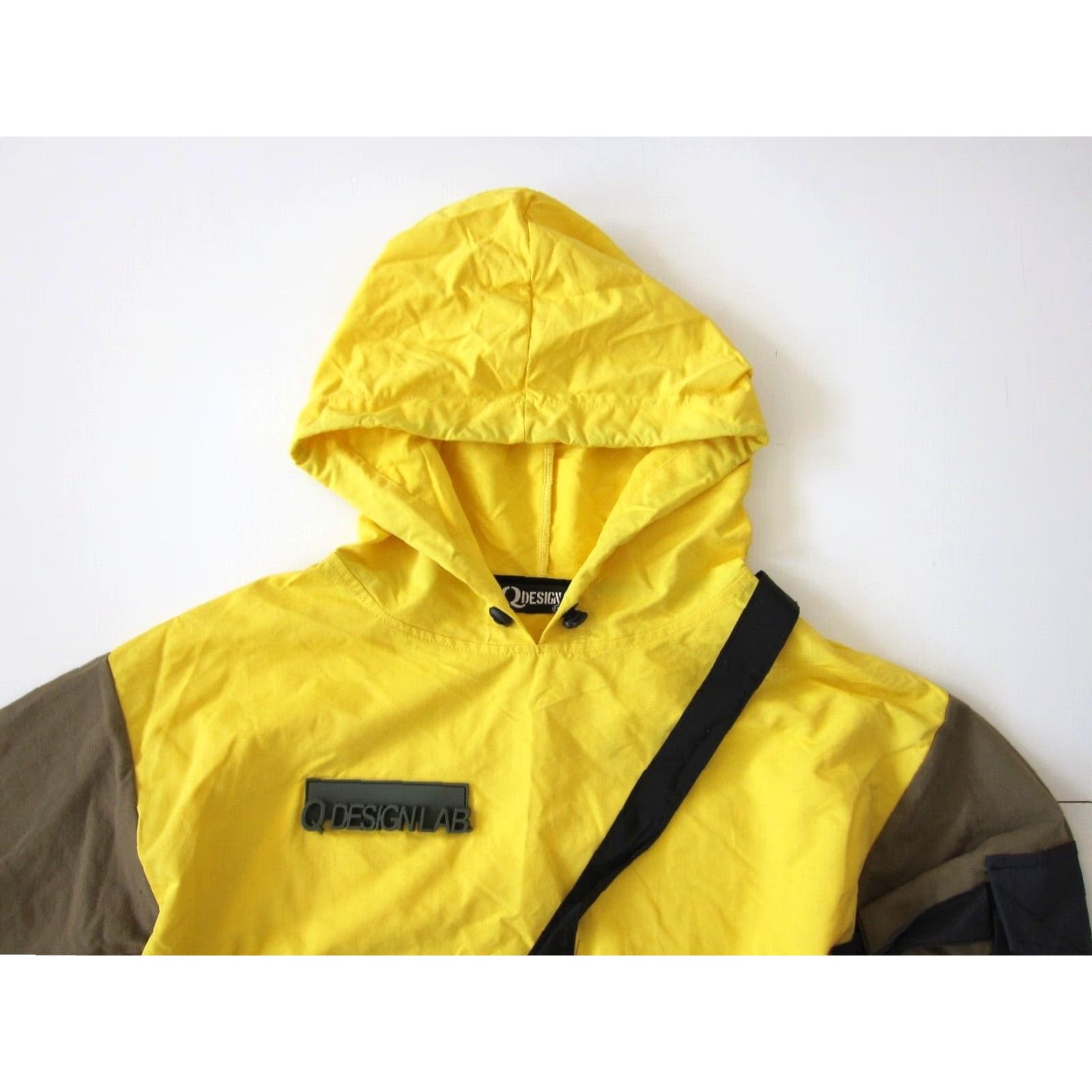 Vintage Q Design Lab Windbreaker Jacket XS Adult Women Yellow Pullover Pocket Cotton Blend 50% XS Size XS / US 0-2 / IT 36-38 - 3 Thumbnail
