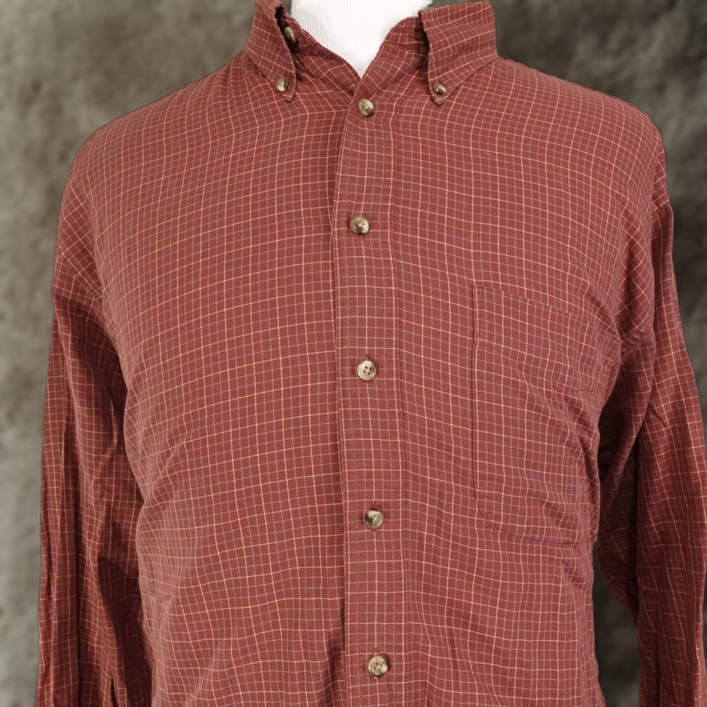 Roundtree & Yorke Roundtree & Yorke Men's XL Button-Up Check Shirt Casual Business Formal Spring Summer Fall Winter Size US XL / EU 56 / 4 - 1 Thumbnail
