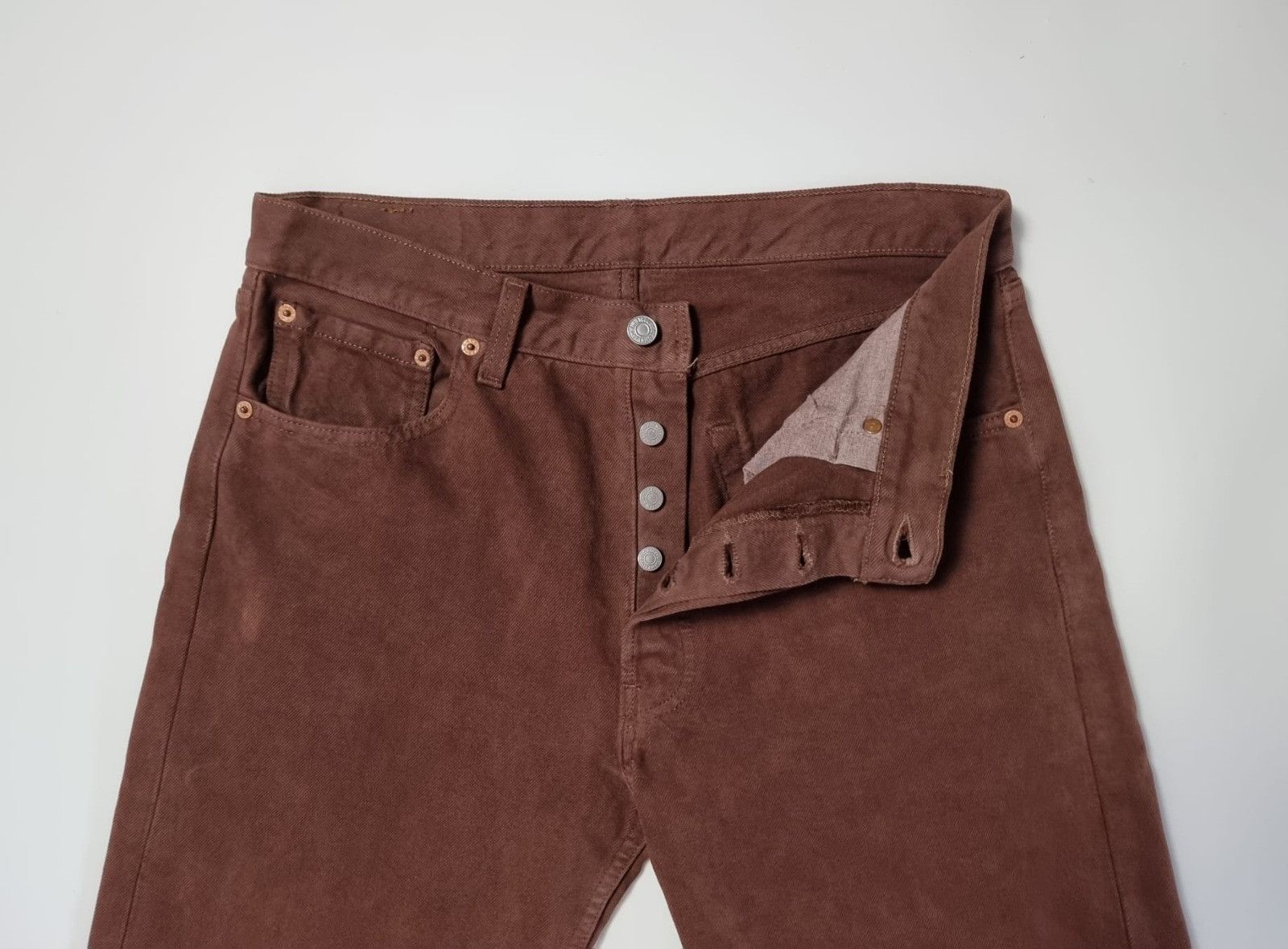 Levi's × Vintage vintage 90s Levi's straight jeans brown 33x32 mens womens Size US 32 / EU 48 - 10 Thumbnail