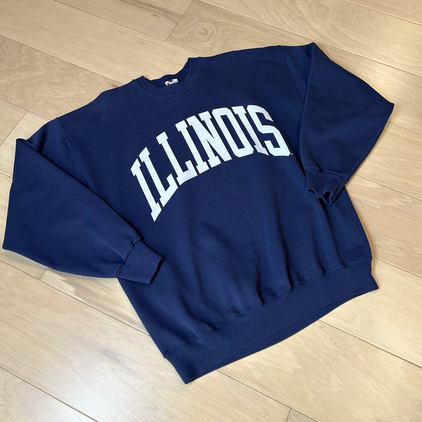 Champion VINTAGE Champion Sweatshirt Crew Neck Long Sleeve XL Men Blue Solid Graphic Print College 90s University Gym & Training Size US XL / EU 56 / 4 - 2 Thumbnail