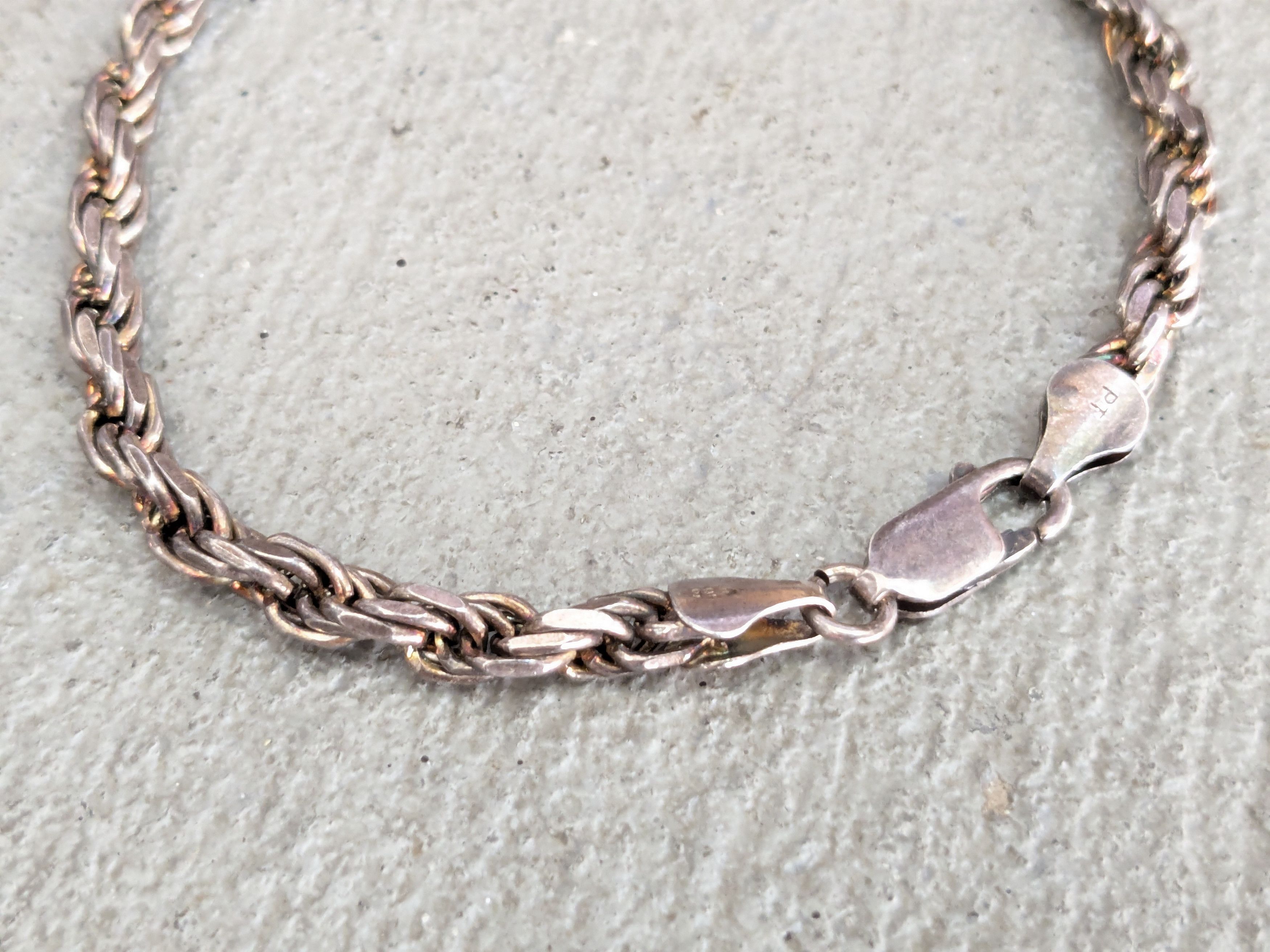 Jewelry × Vintage Vintage Sterling Silver Bracelet Rope Twist 8" Italy Size ONE SIZE - 4 Thumbnail