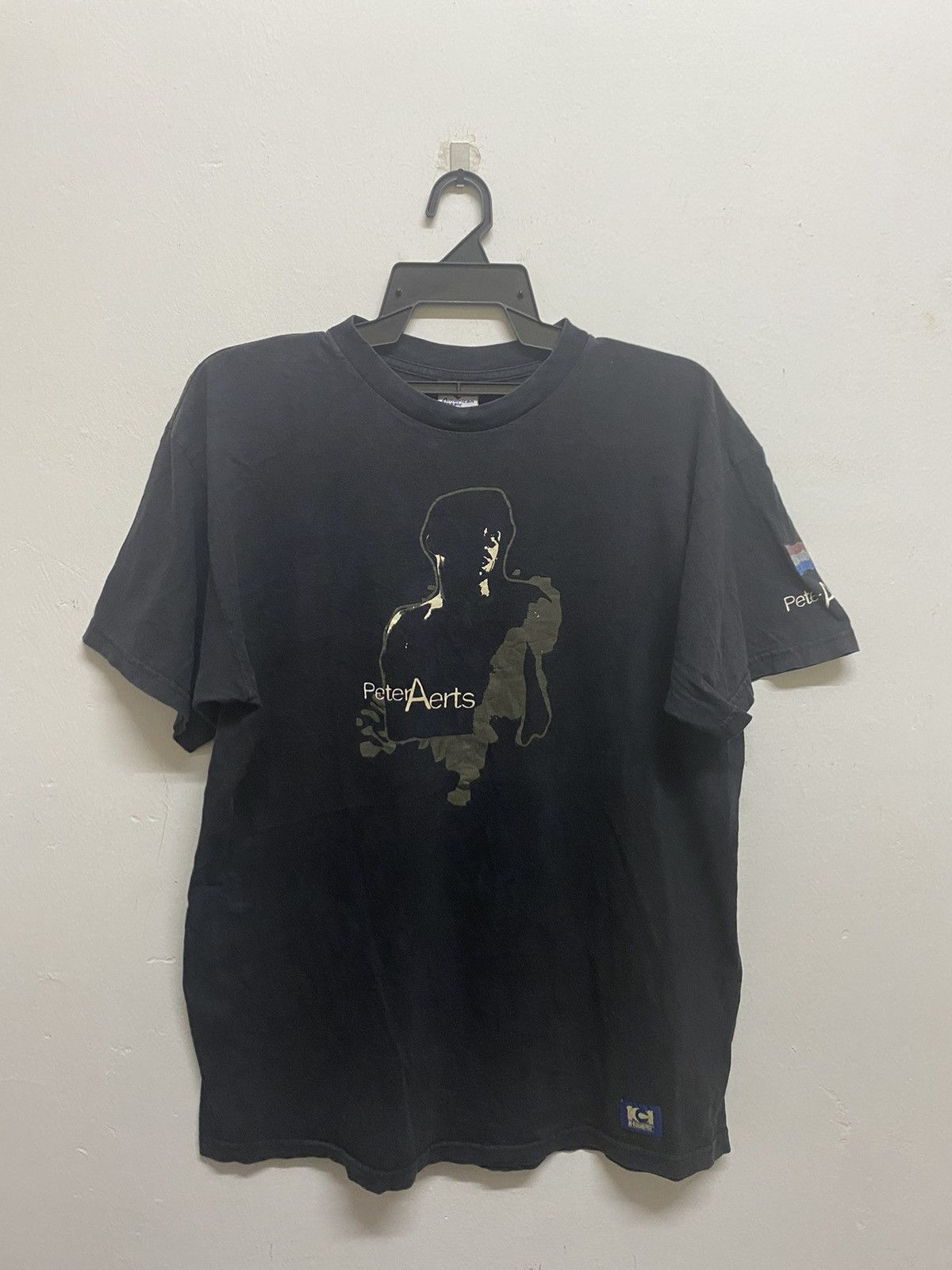 image of Vintage 90’S Peter Aerts “The Dutch Limberjack” Boxing Tee in Black, Men's (Size Large)