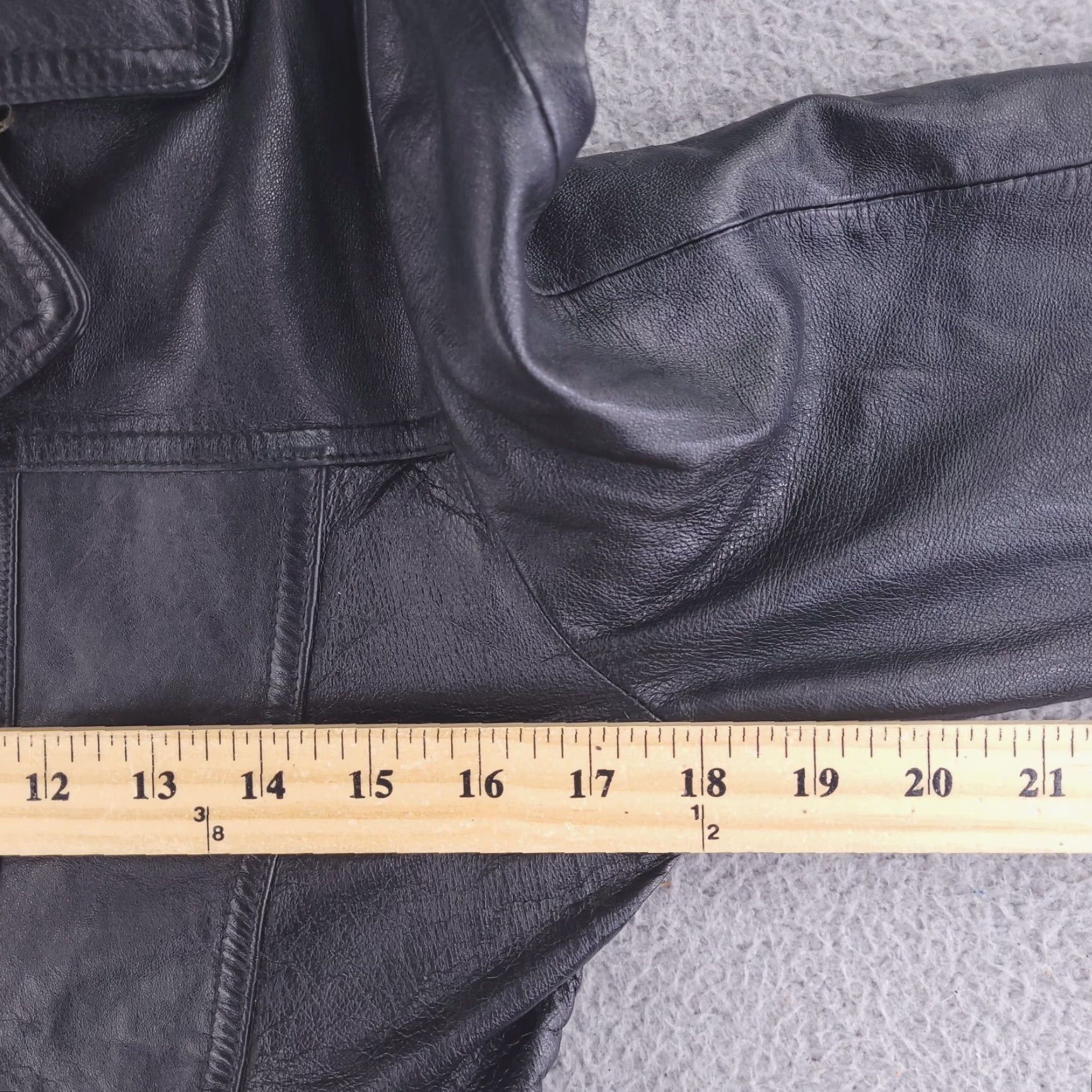 Vintage Wilsons Leather Jacket Womens Medium Black Maxima Real Genuine - Jacket - Women - M - Black - Solid - Basic Jacket Size M / US 6-8 / IT 42-44 - 6 Thumbnail