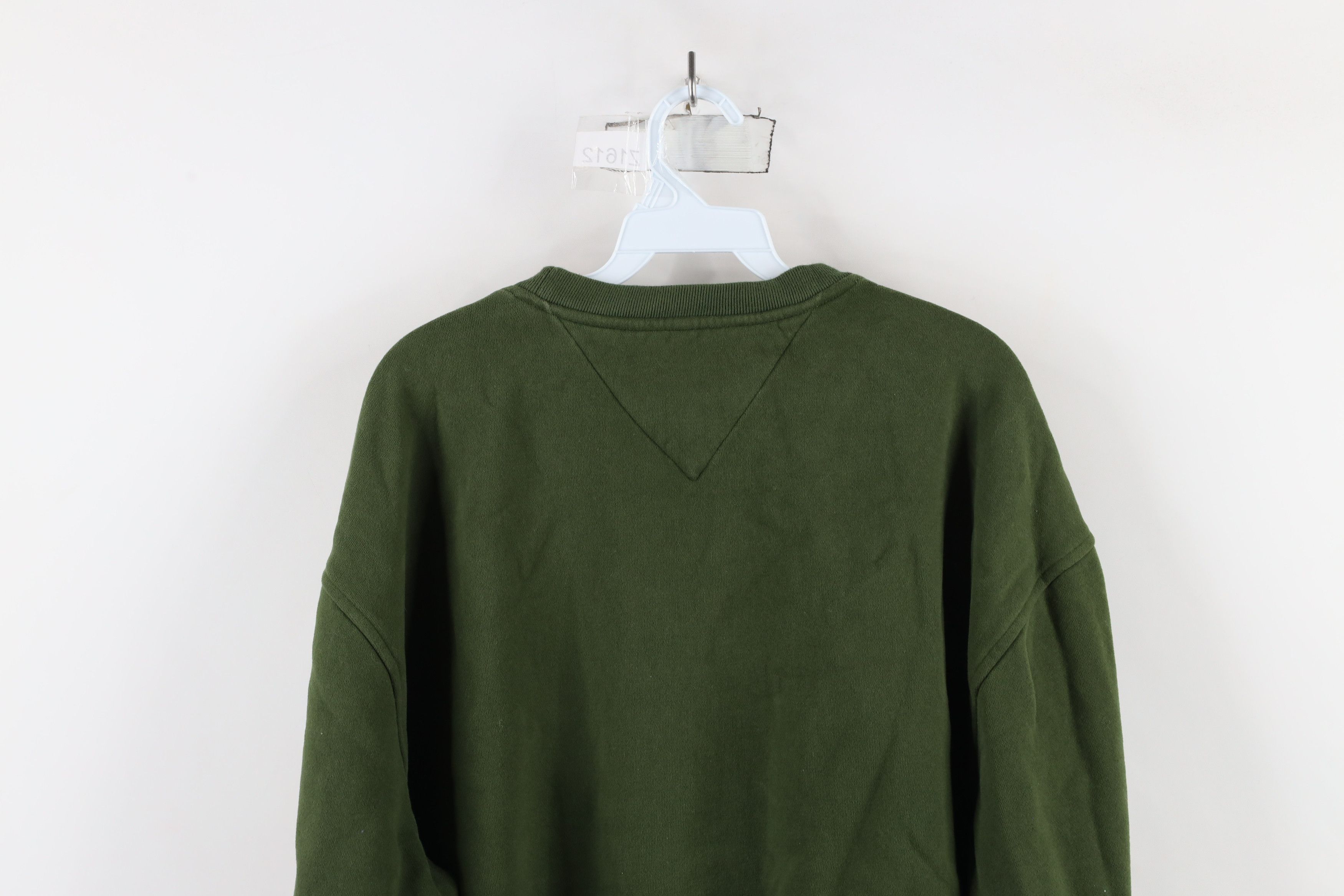 Tommy Hilfiger × Vintage Vintage Tommy Hilfiger Spell Out Crewneck Sweatshirt Green Size US XXL / EU 58 / 5 - 12 Thumbnail