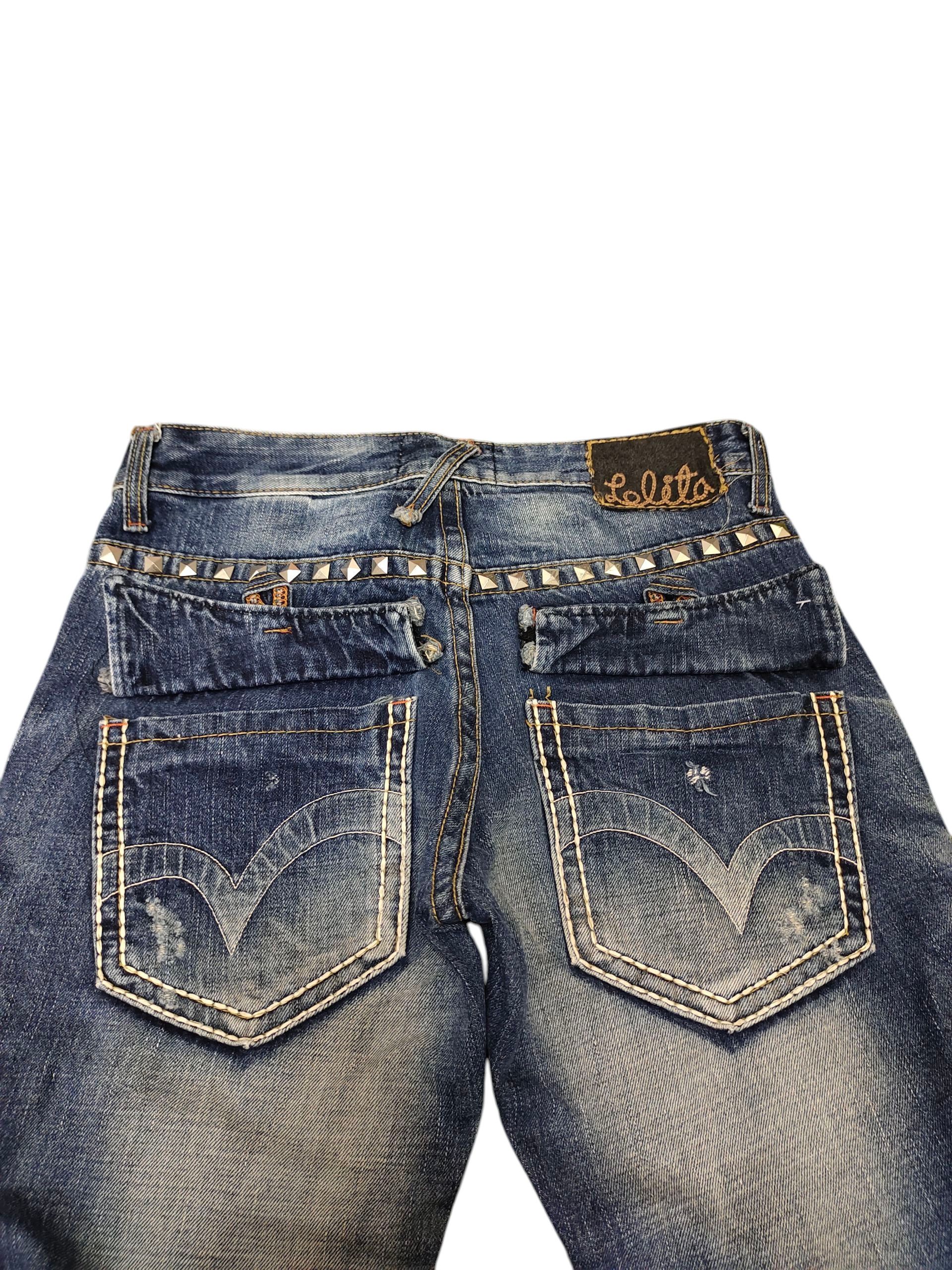 Kapital 2000s Yoshitomo Nara Lolita Studded Clawmark Distress Jeans Size US 29 - 15 Thumbnail
