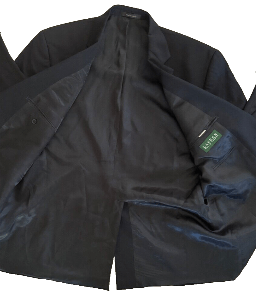 Lauren Ralph Lauren Ralph Lauren Men’s Navy Blue Sport Coat Blazer Gold 44R Size 44R - 6 Thumbnail