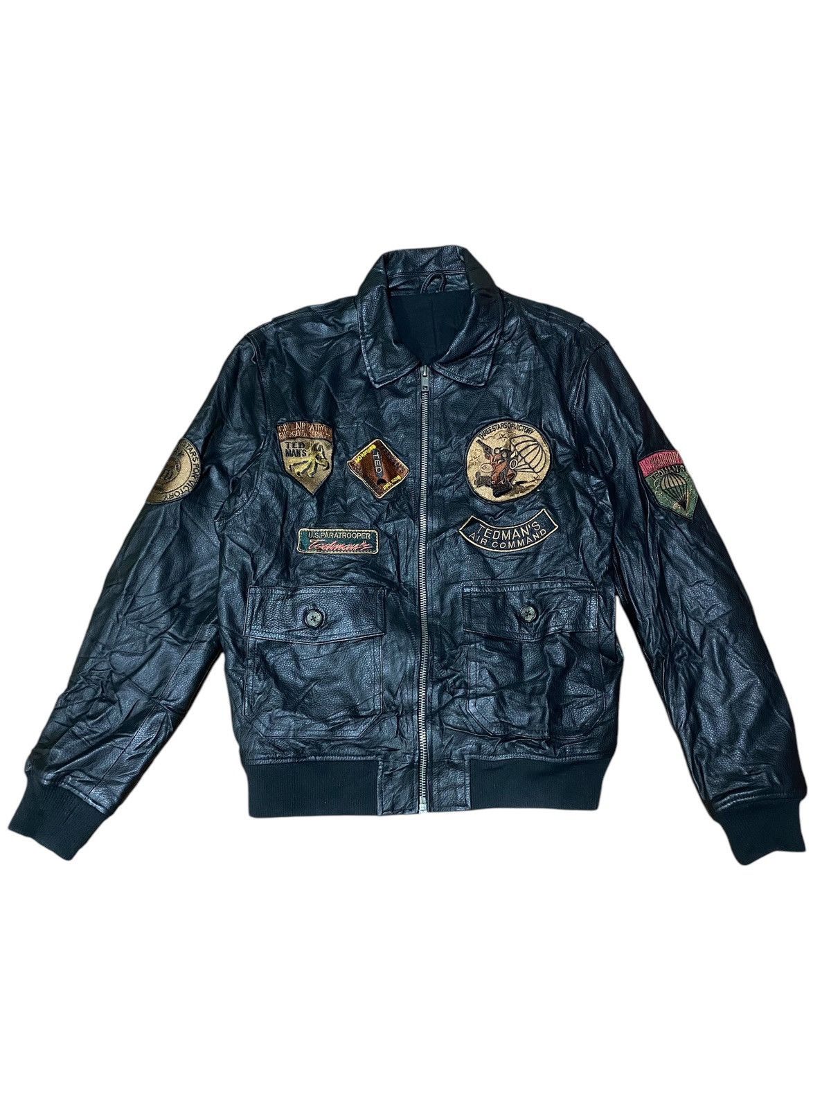 Tedman × Vintage Vintage Tedman Leather Flight Jacket Size US L / EU 52-54 / 3 - 1 Thumbnail