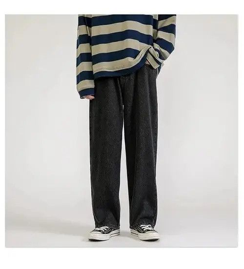 Japanese Brand × Jean Black Color Straight-leg Denim Pant Size US 29 - 1 Thumbnail