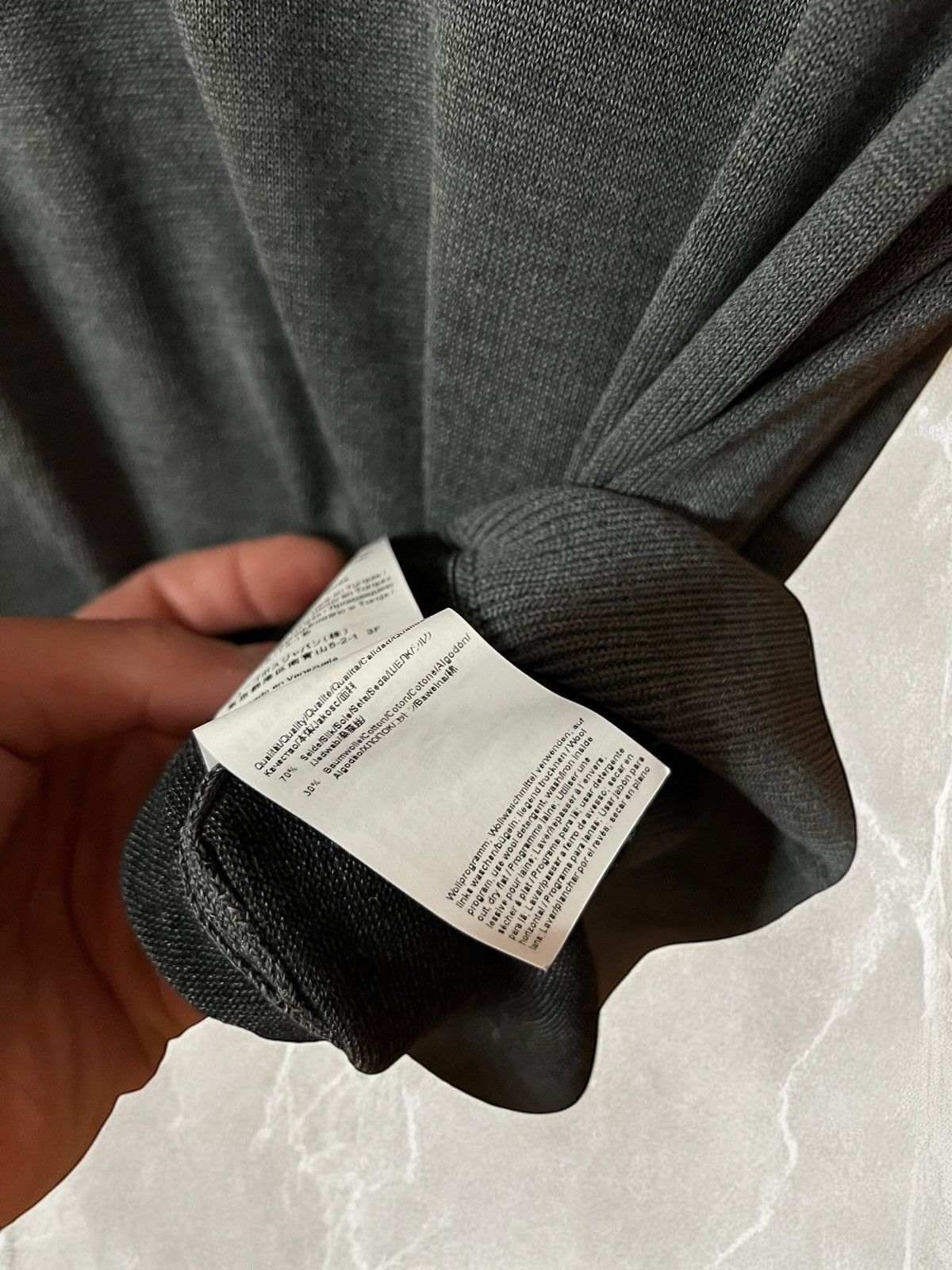 Hugo Boss × Vintage Hugo BOSS SILK/COTTON knitted tee classic fit metal logo y2k Size US L / EU 52-54 / 3 - 6 Thumbnail