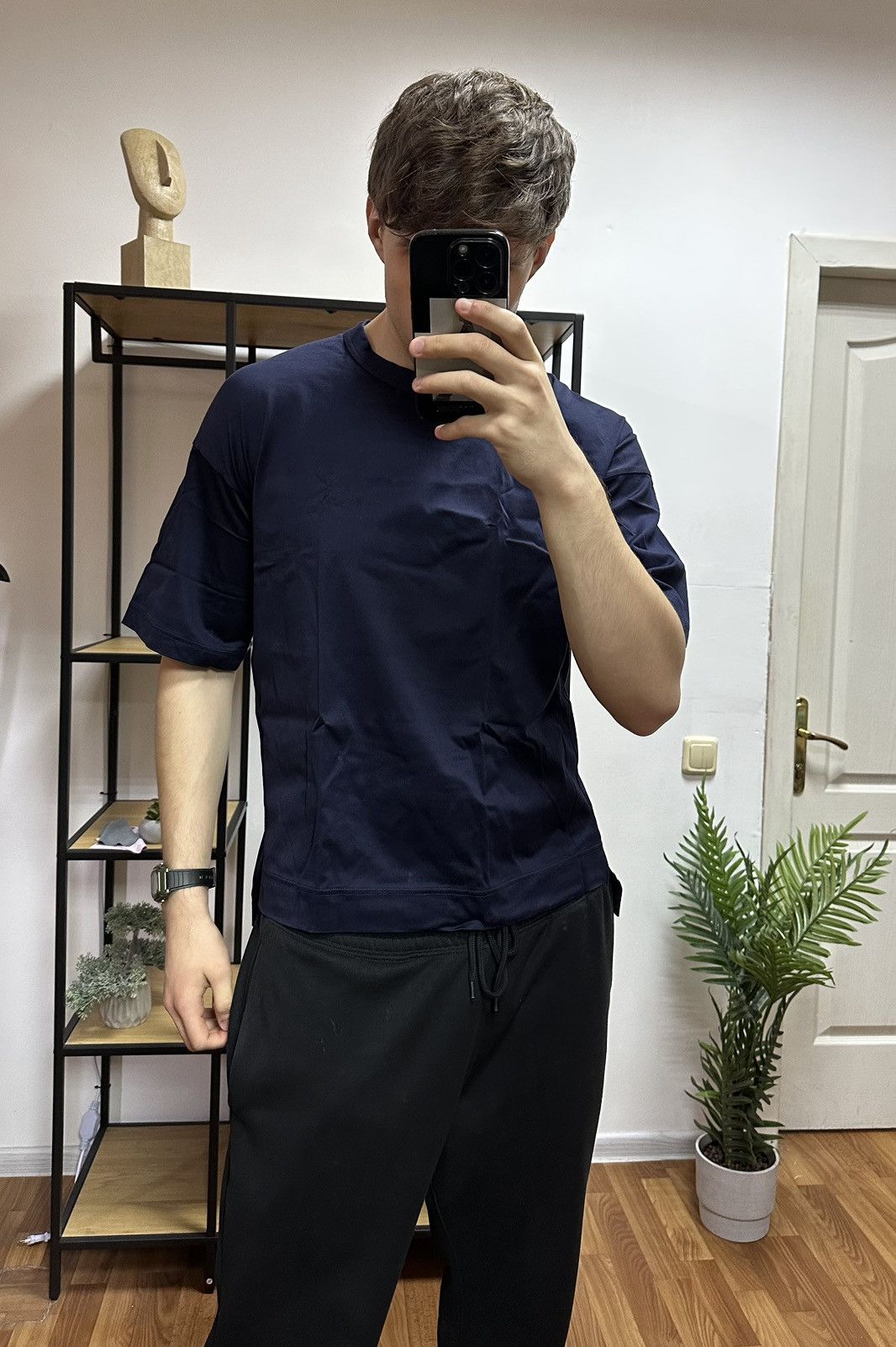 Jil Sander × Uniqlo Uniqlo x Jil Sander Blue T Shirt Men’s M Collab Luxury Style Size US M / EU 48-50 / 2 - 15 Thumbnail
