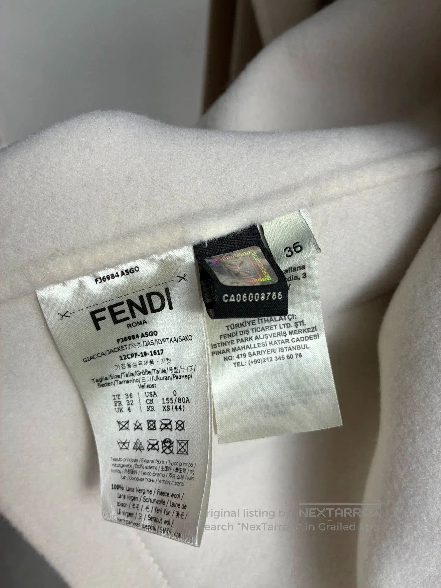Fendi Fendi Beige Wool Hooded Coat. Size US S / EU 44-46 / 1 - 5 Thumbnail
