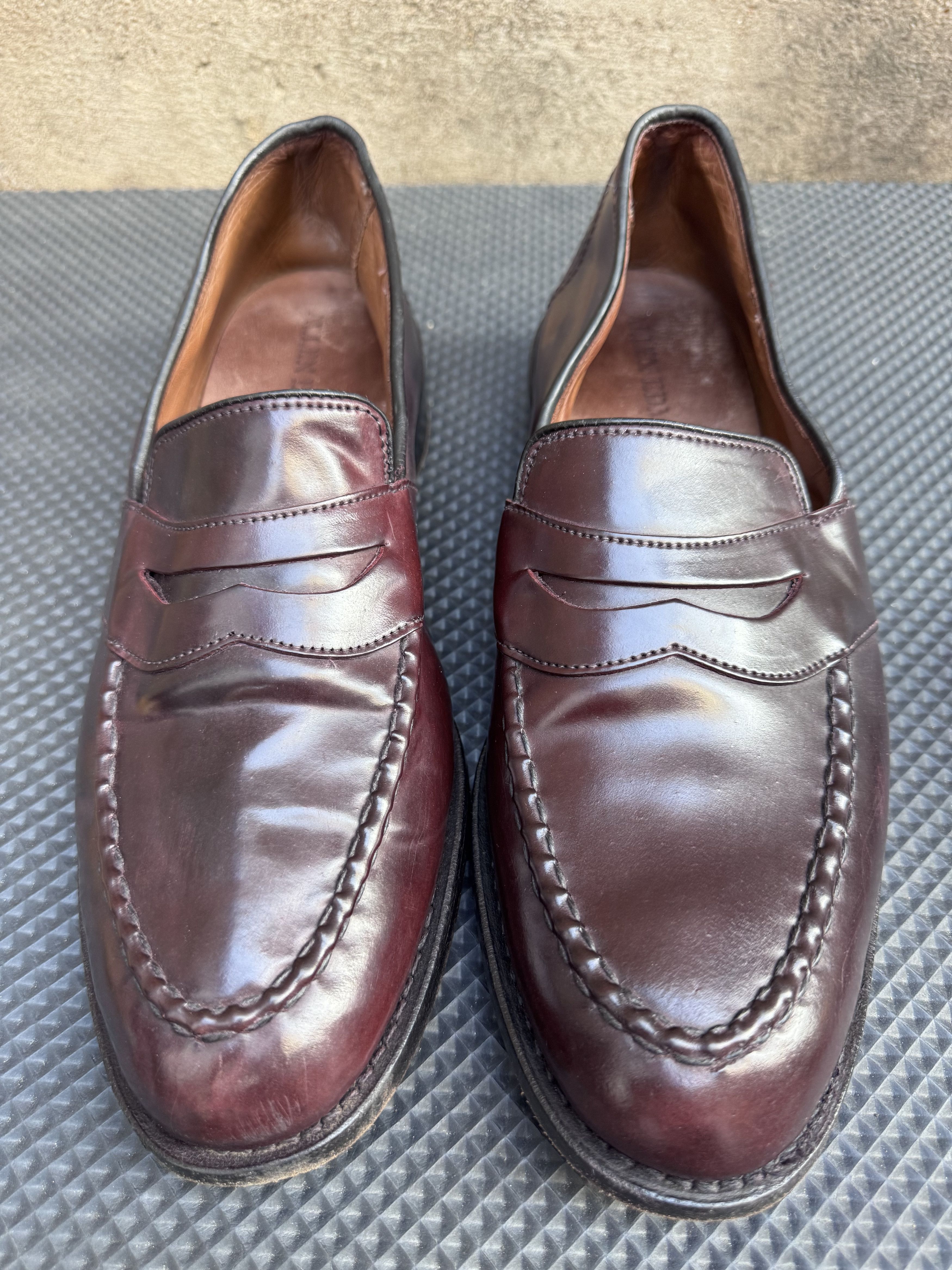 Church's Allen Edmonds Randolph Shell Cordovan Penny Loafers Size US 10 / EU 43 - 2 Thumbnail