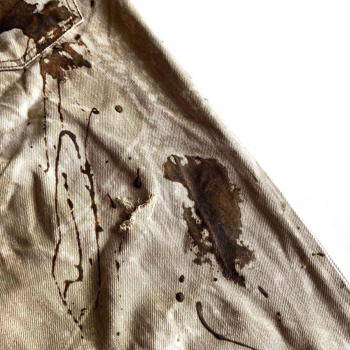 Other YOSHIYUKI KONISHI Bleach & flocky printed design denim Size US 31 - 12 Thumbnail
